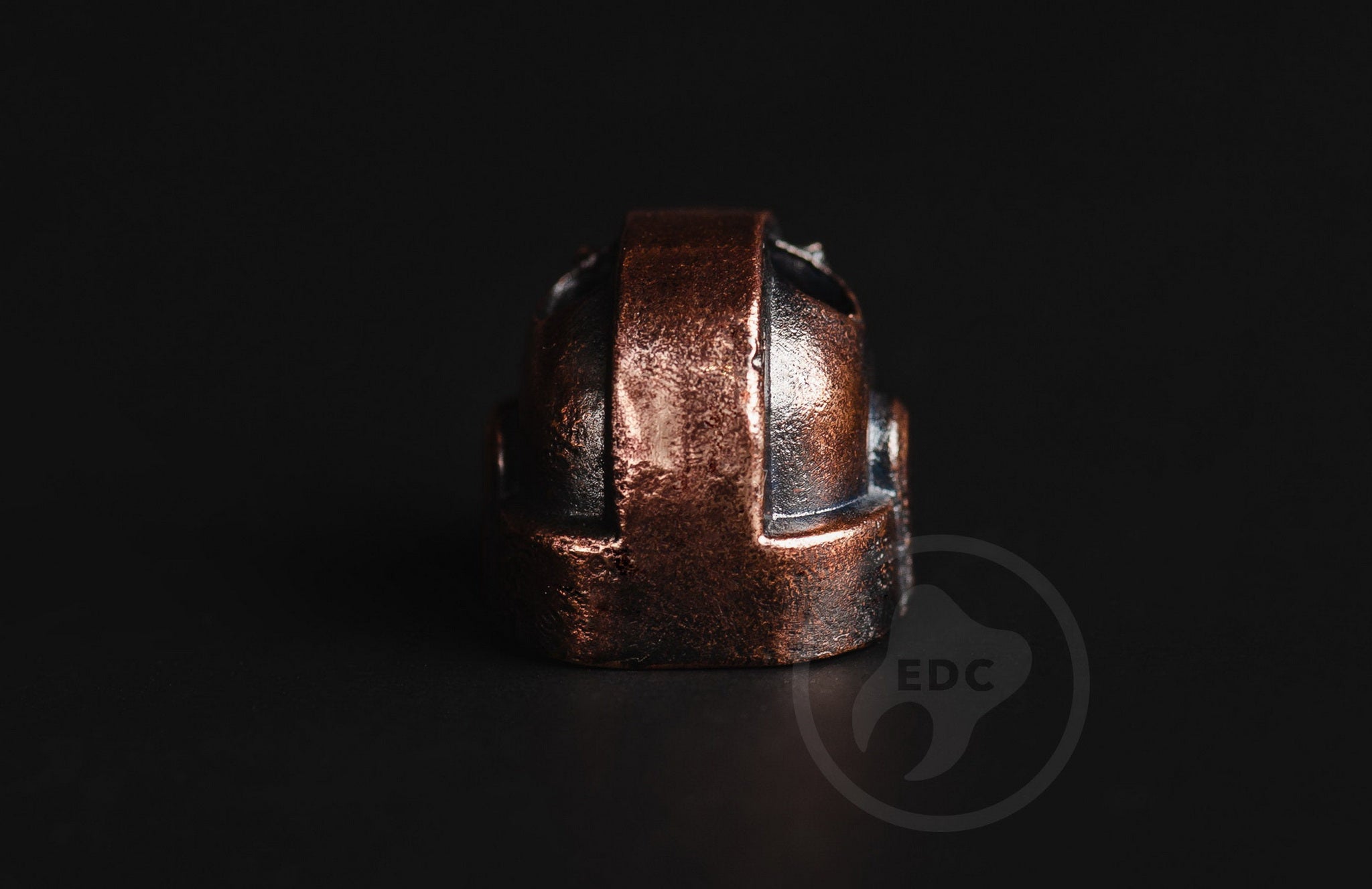 Dual 6mm holes on the Space Marine brass bead for custom paracord lanyard weaves.-3