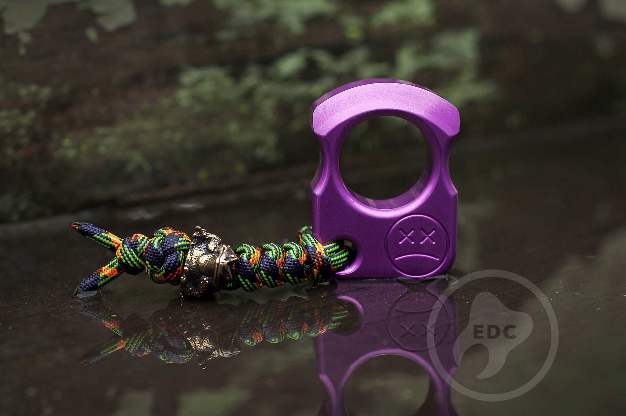 Pocket Art Everyday Carry Set | S01 Purple Anodized & Forest Frog Bead