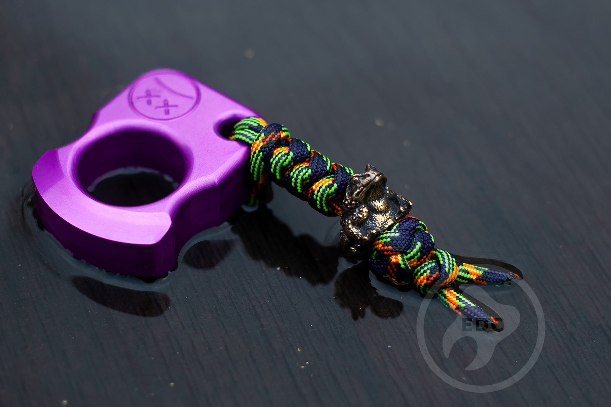 Pocket Art Everyday Carry Set | S01 Purple Anodized & Forest Frog Bead
