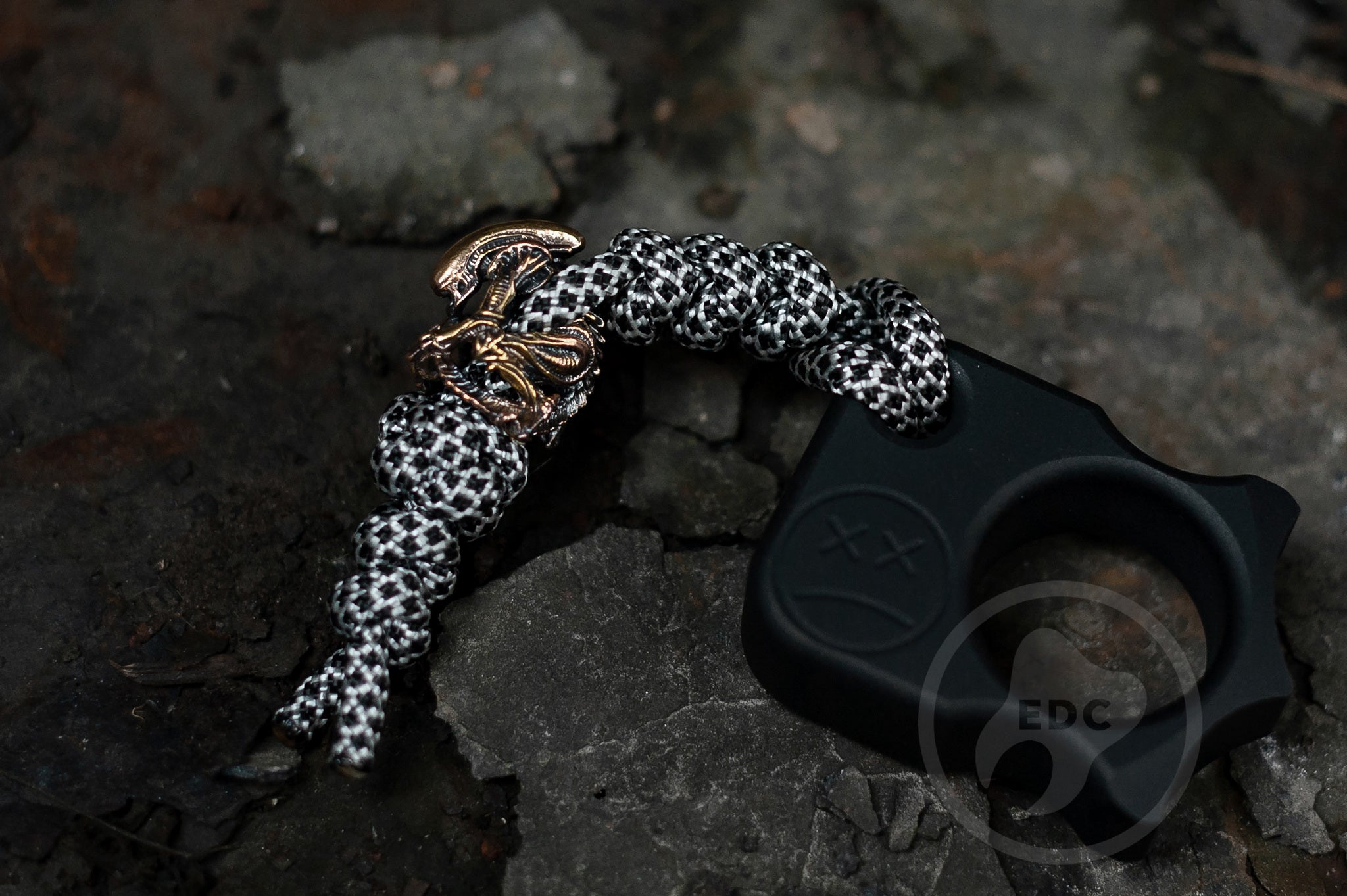 Pocket Art Everyday Carry Set | S03 Hard Black Anodized & Xenomorph Alien Bead