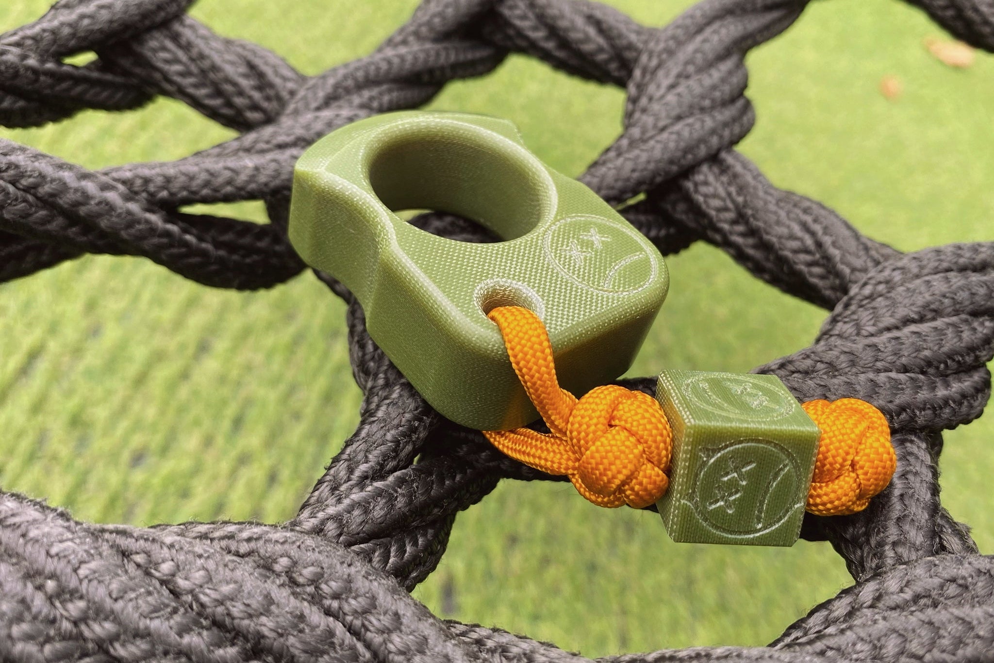 Pocket Art Everyday Carry Set | S01 Olive Green Micarta & Lanyard Bead