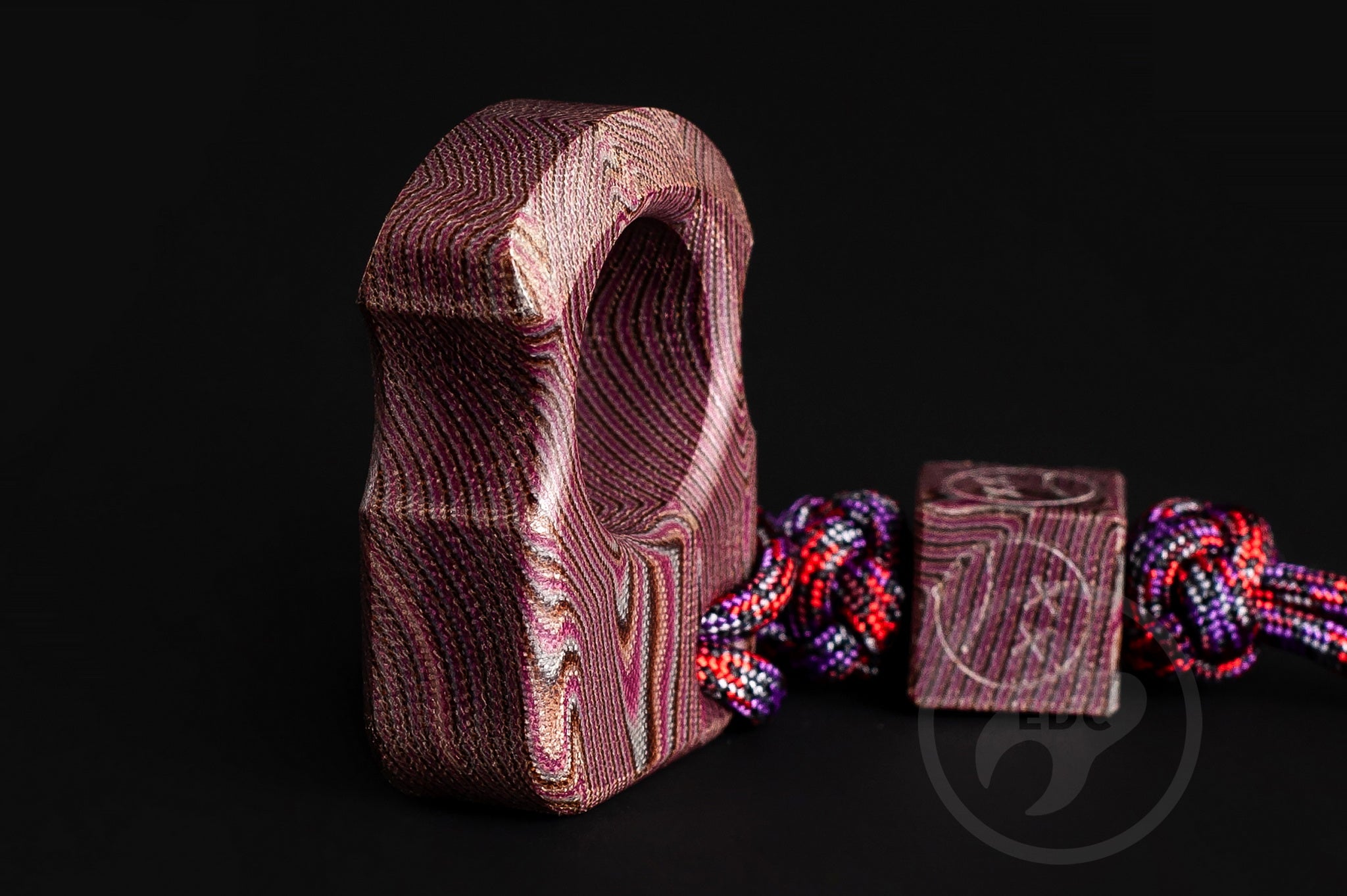 Pocket Art Everyday Carry Tool | S01 Purple Eco Wood Micarta
