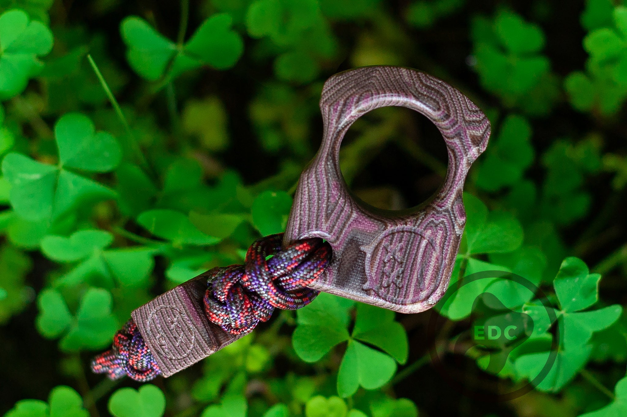 Pocket Art Everyday Carry Tool | S01 Purple Eco Wood Micarta