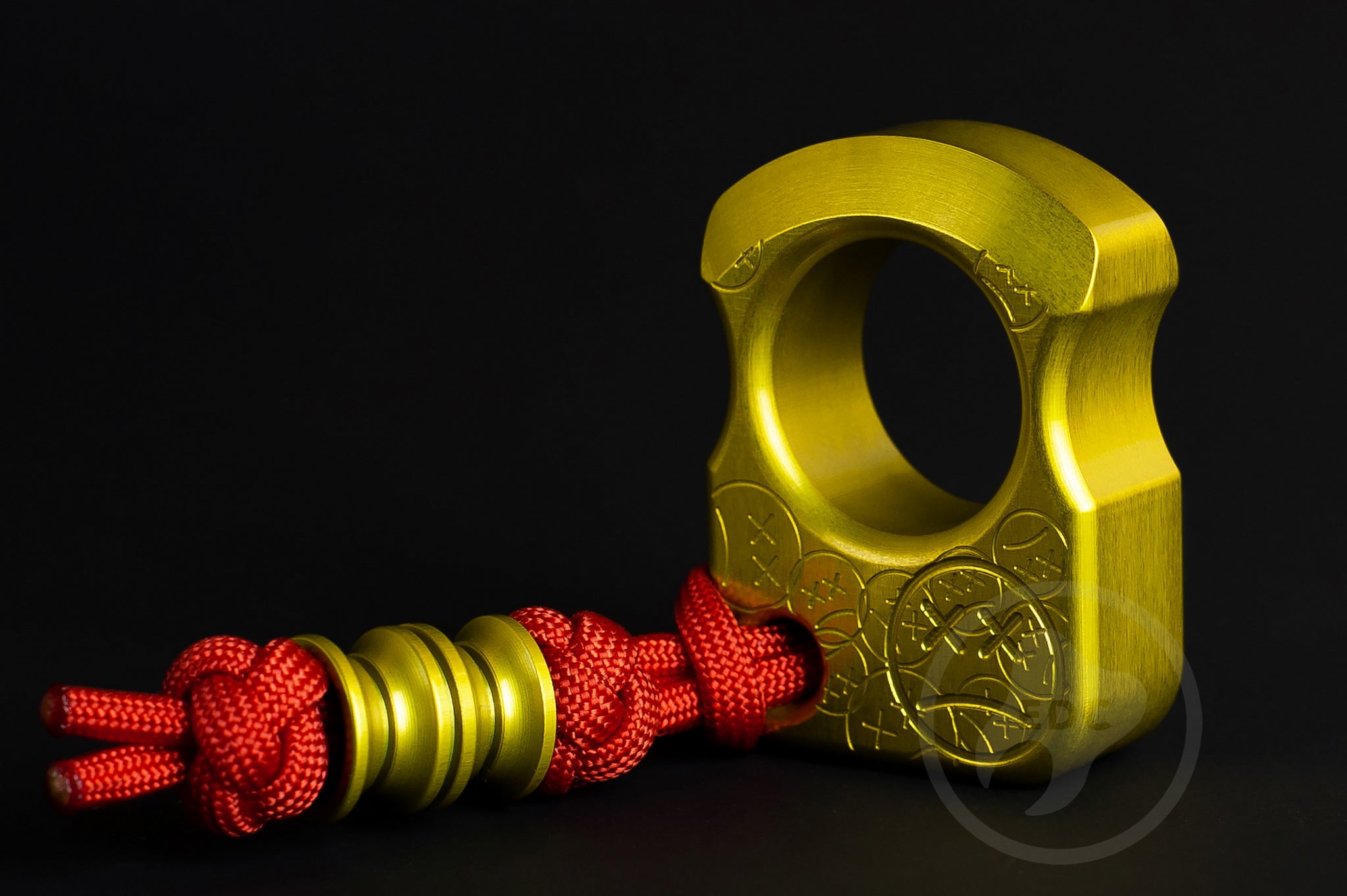 Pocket Art S01 Sad Face Stamp | Yellow Anodized EDC Fidget Tool