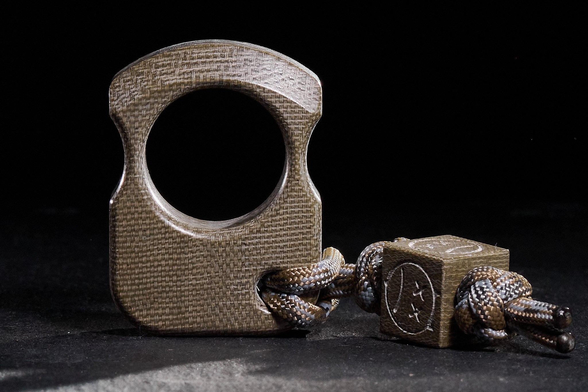 Pocket Art Tactical EDC Gear | S01 Green Canvas Micarta Artifact