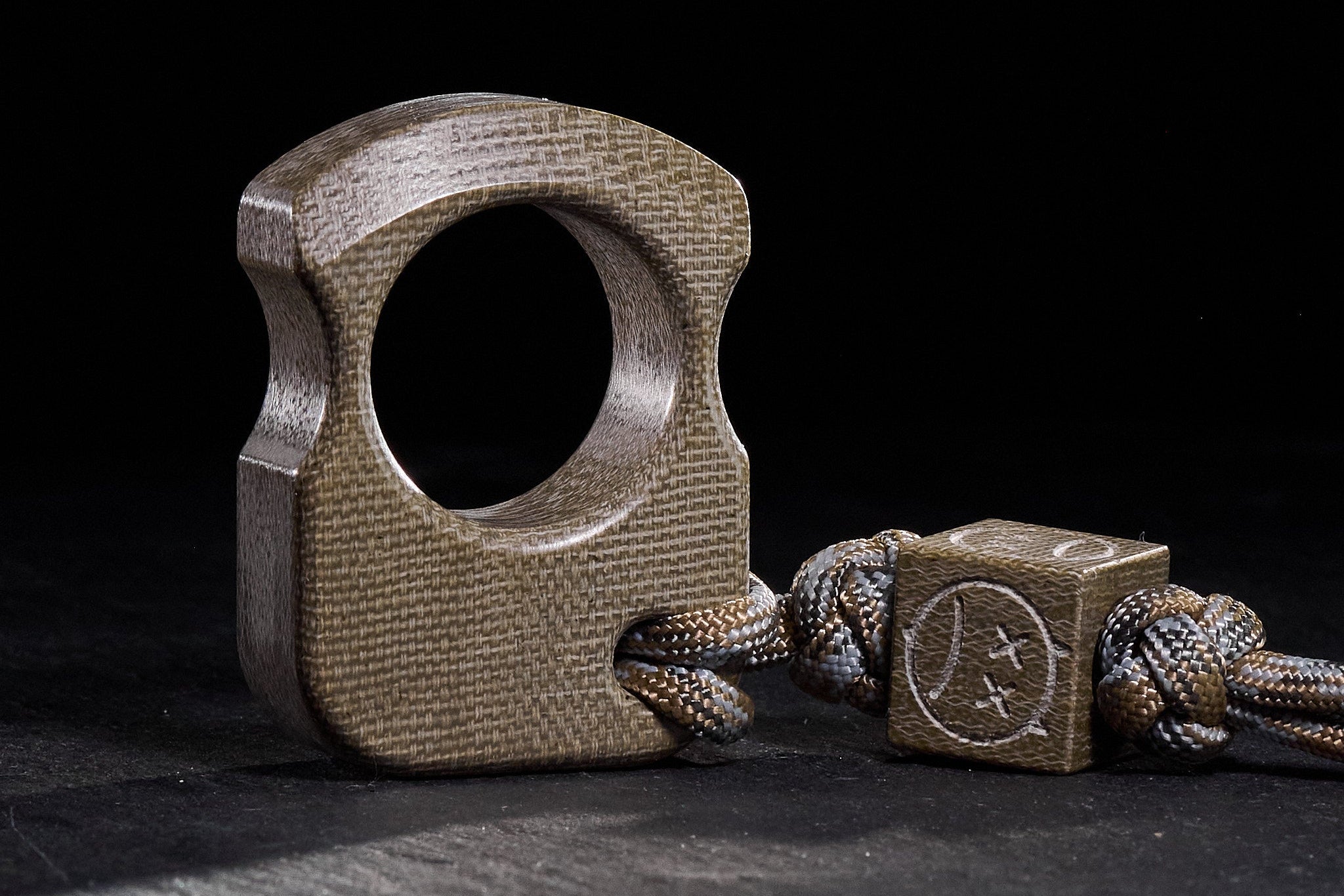 Pocket Art Tactical EDC Gear | S01 Green Canvas Micarta Artifact