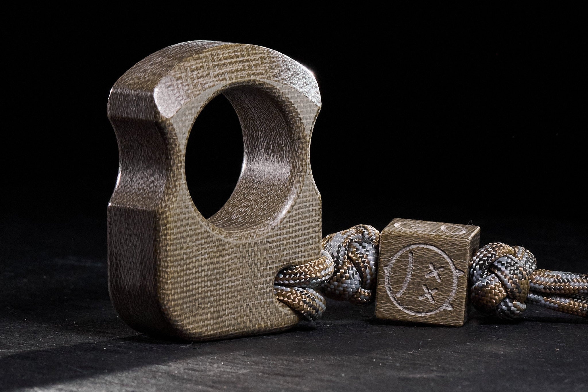 Pocket Art Tactical EDC Gear | S01 Green Canvas Micarta Artifact