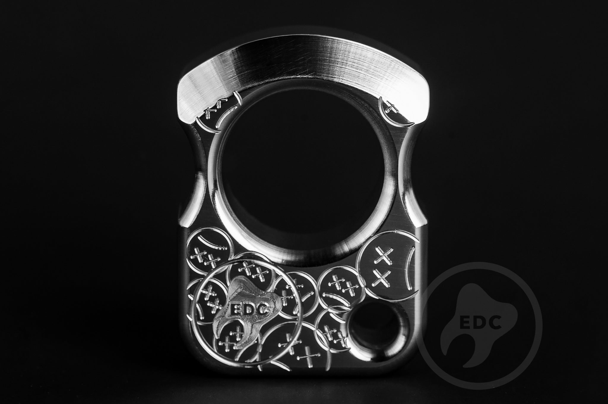 Pocket Art Modern Artifact S01 Sad Face Stamp | Polished Aluminum