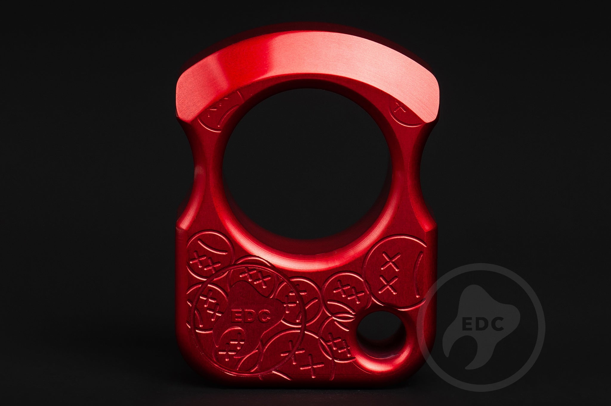 Pocket Art Urban EDC S01 Sad Face Stamp | Red Anodized