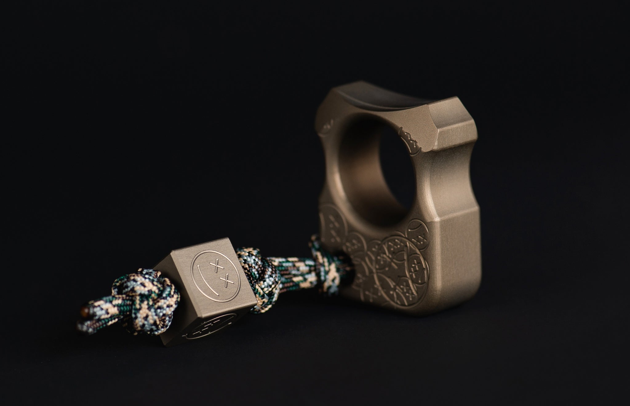 Pocket Art Urban Carry Tool S02 Sad Face Stamp | Hard Desert Anodized