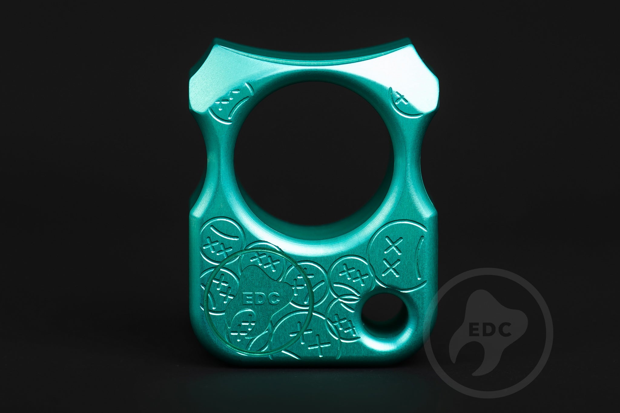 Pocket Art Tactile Tool S02 Sad Face Stamp | Teal Anodized