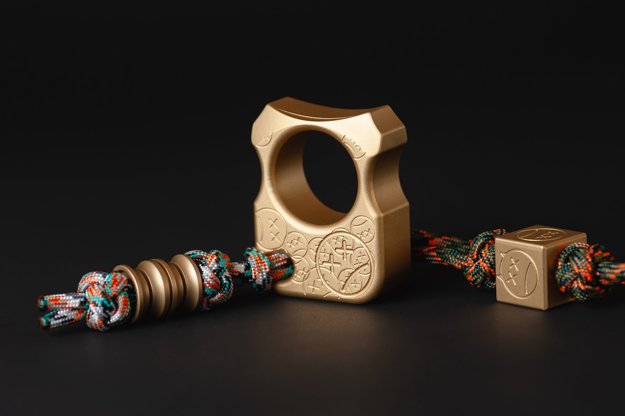 Pocket Art Tactical Pocket Artifact | S02 Stamp Sandblasted Brass & Bead