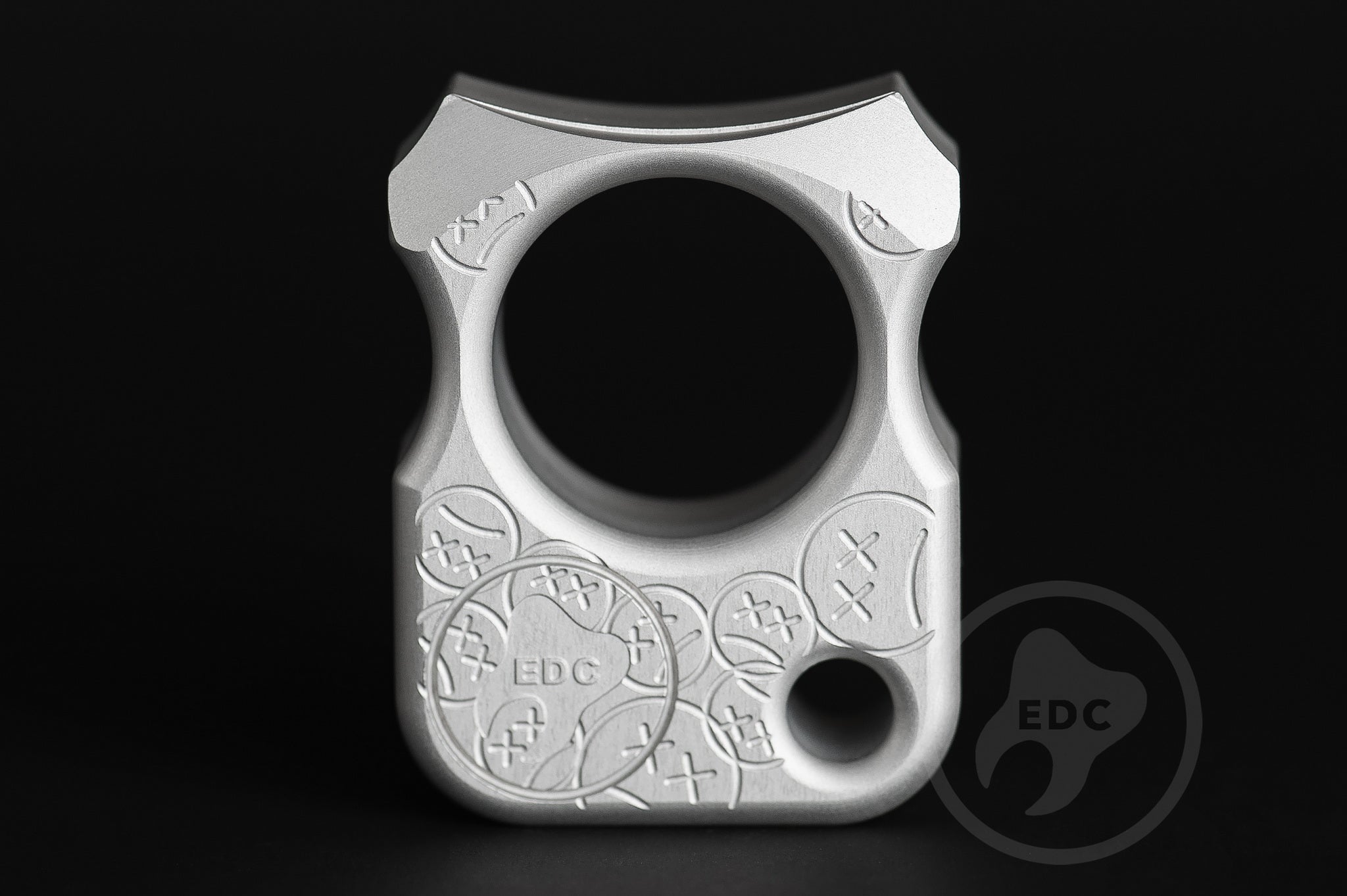 Pocket Art S02 Sad Face Stamp | Grey Anodized Tactile Tool