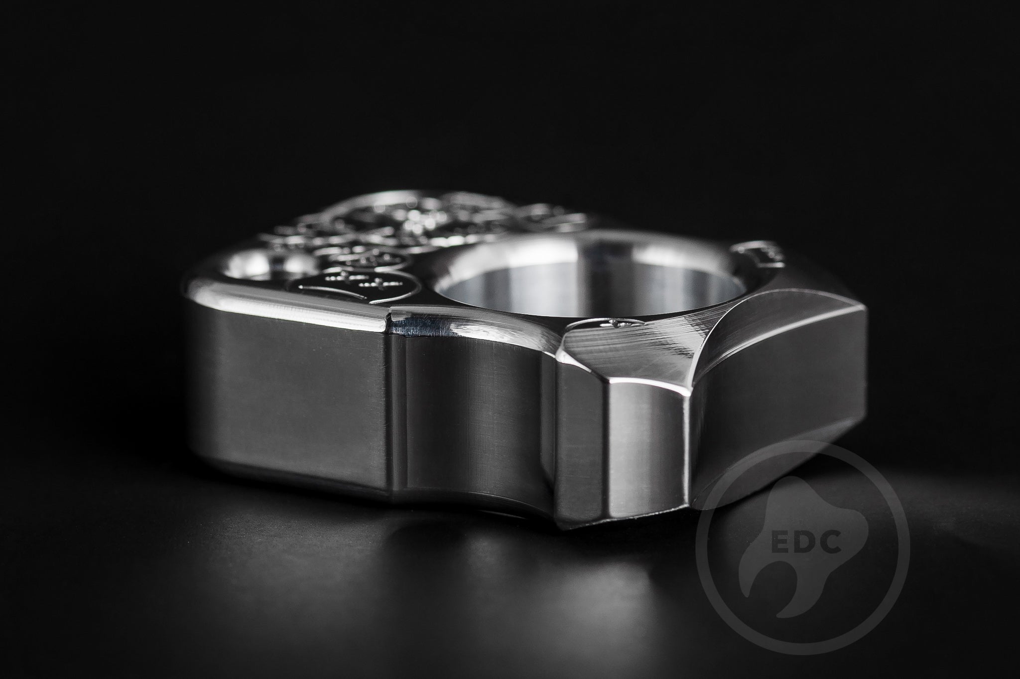 Pocket Art S02 Sad Face Stamp | Polished Aluminum EDC Artifact