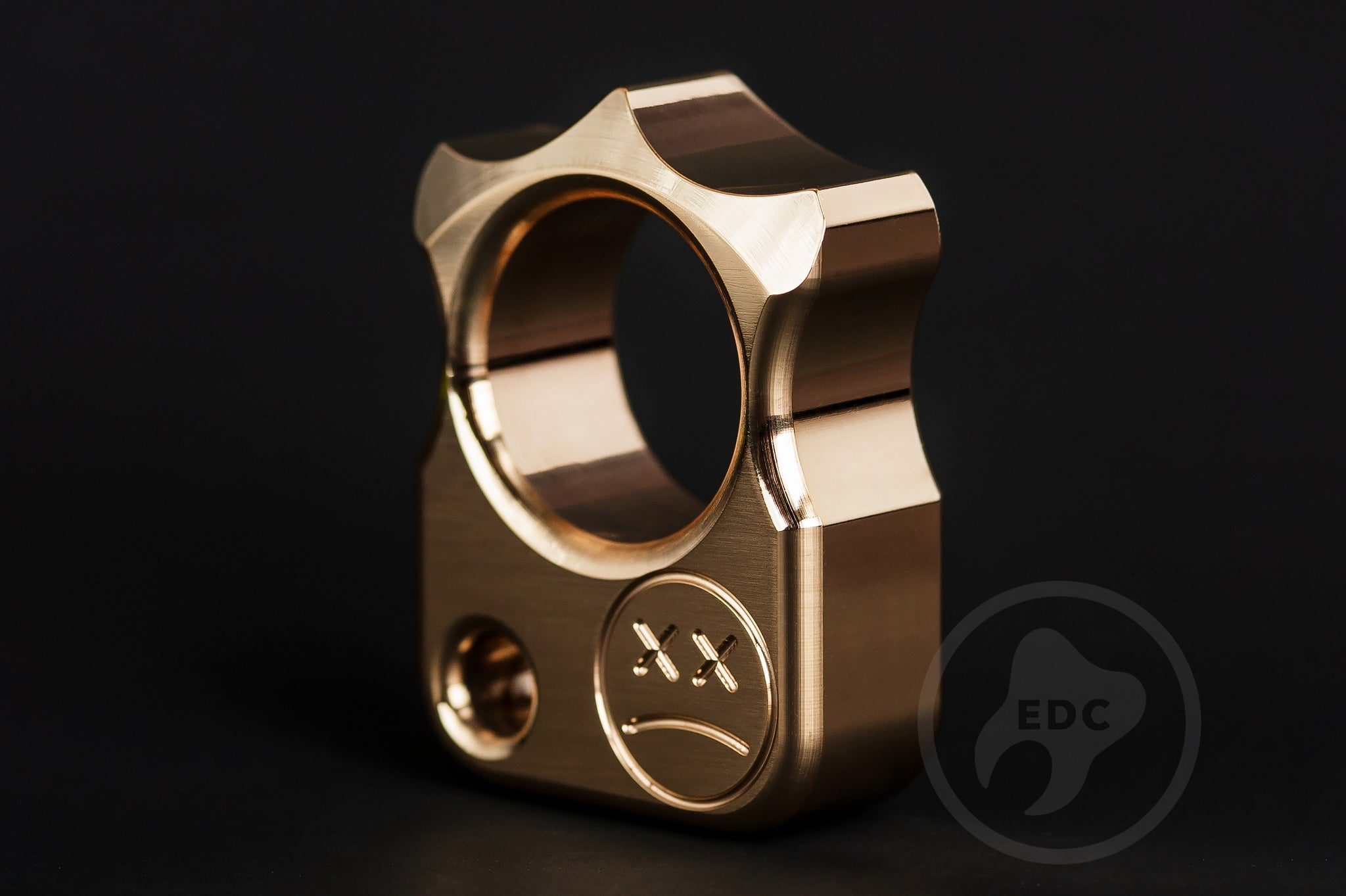 Pocket Art Minimalist Gear | S03 Polished Brass & Lanyard Bead