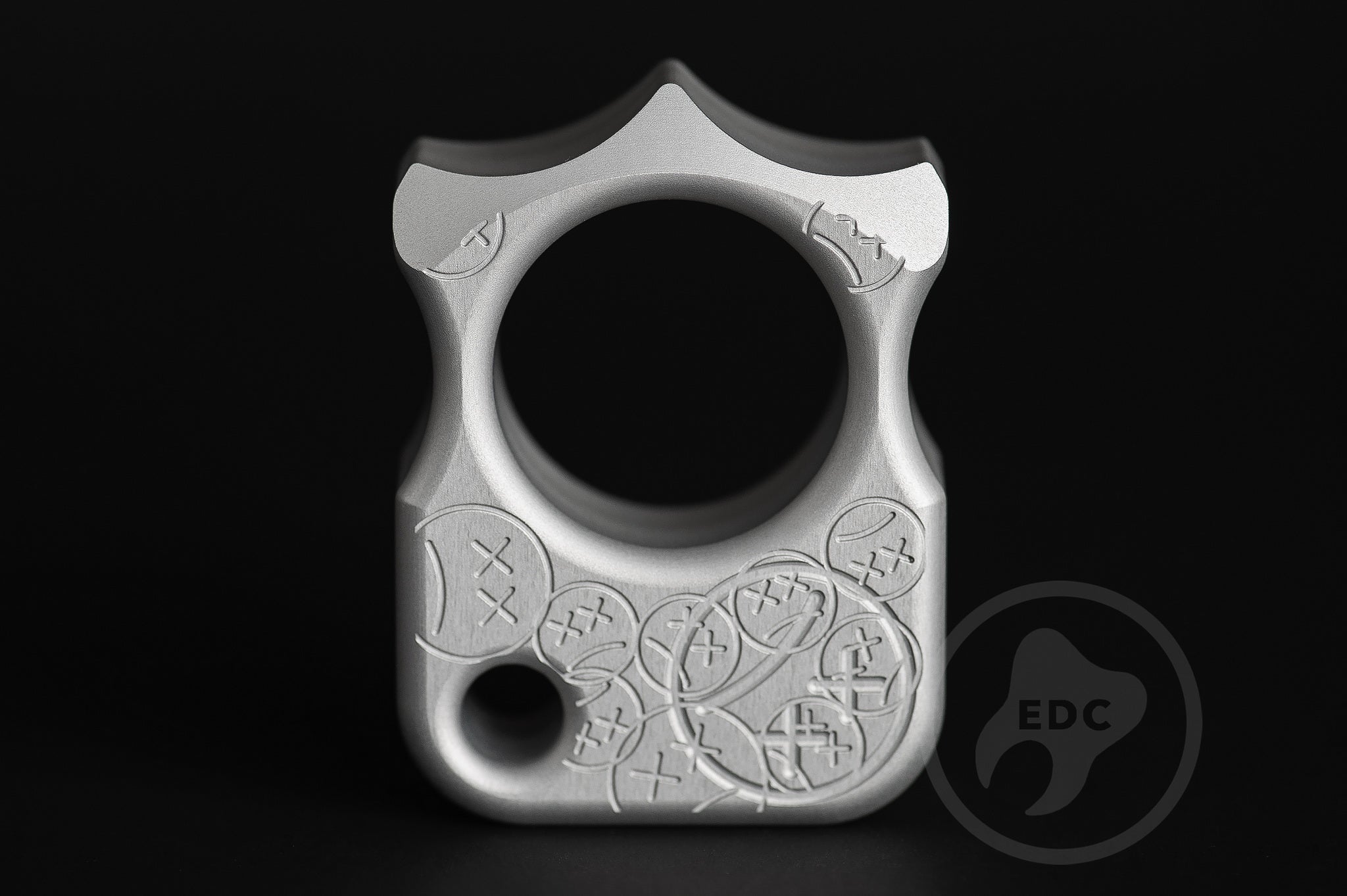 Pocket Art Daily Carry Tool S03 Sad Face Stamp | Grey Anodized