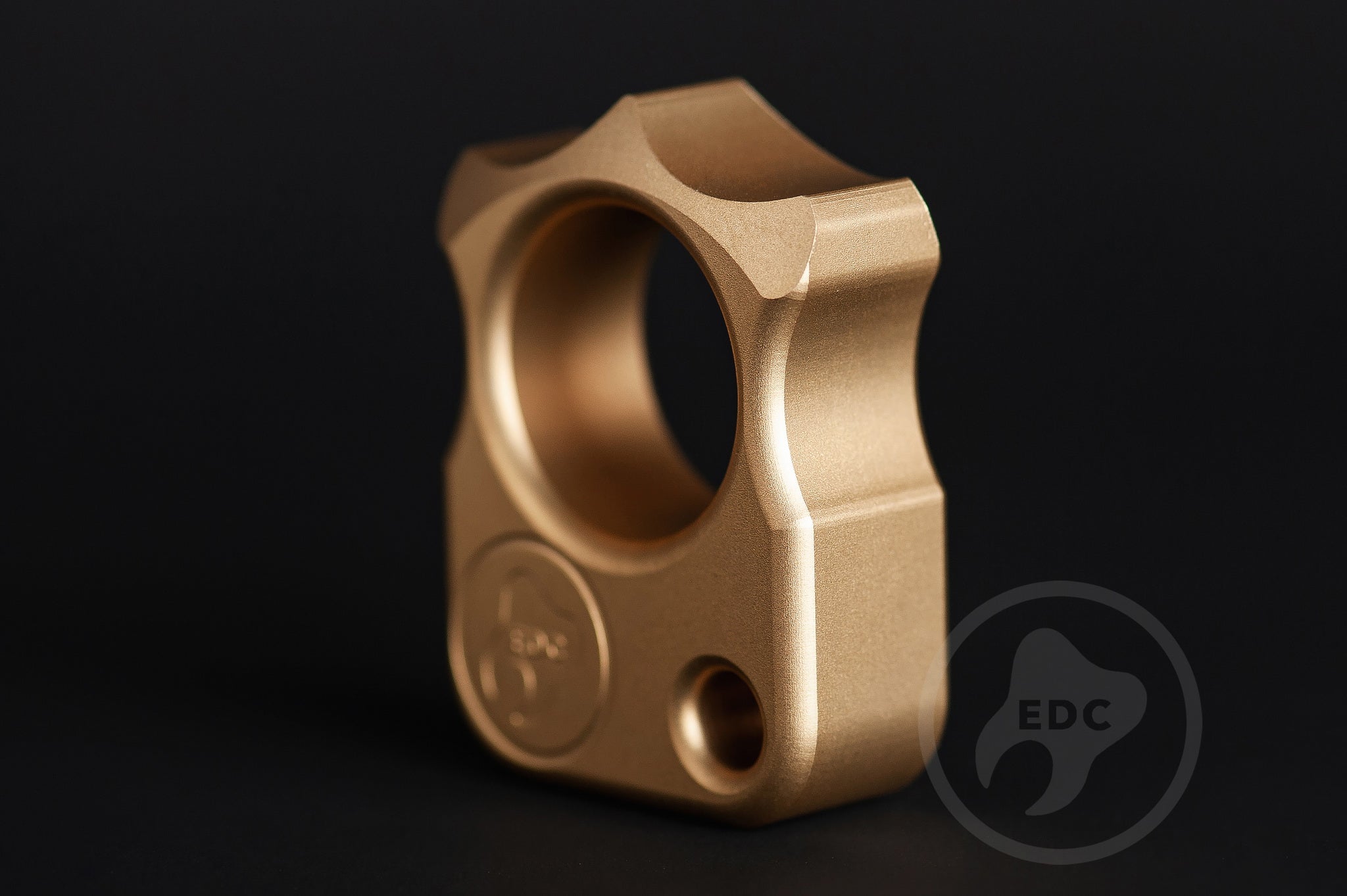 Pocket Art Tactical Brass Tool | S03 Sandblasted Brass & Lanyard Bead