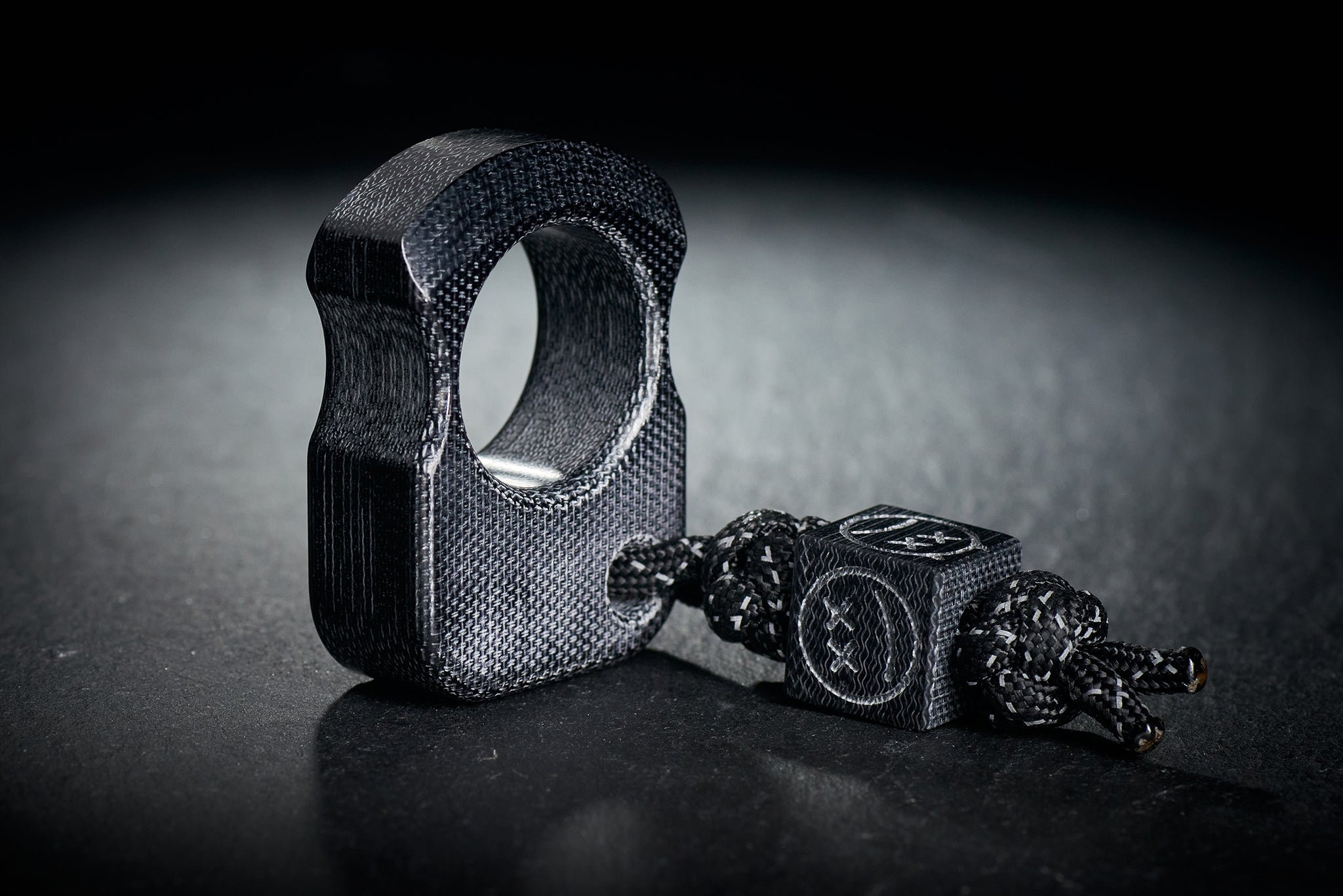 Pocket Art SFK 01 Black Canvas Micarta | Tactical Single Finger Tool