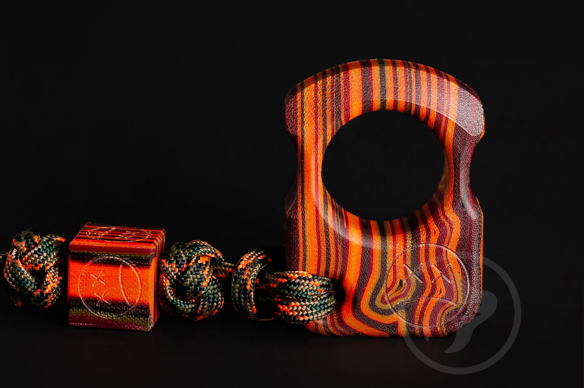 Pocket Art SFK 01 Ginger Micarta | EDC Single Finger Keychain