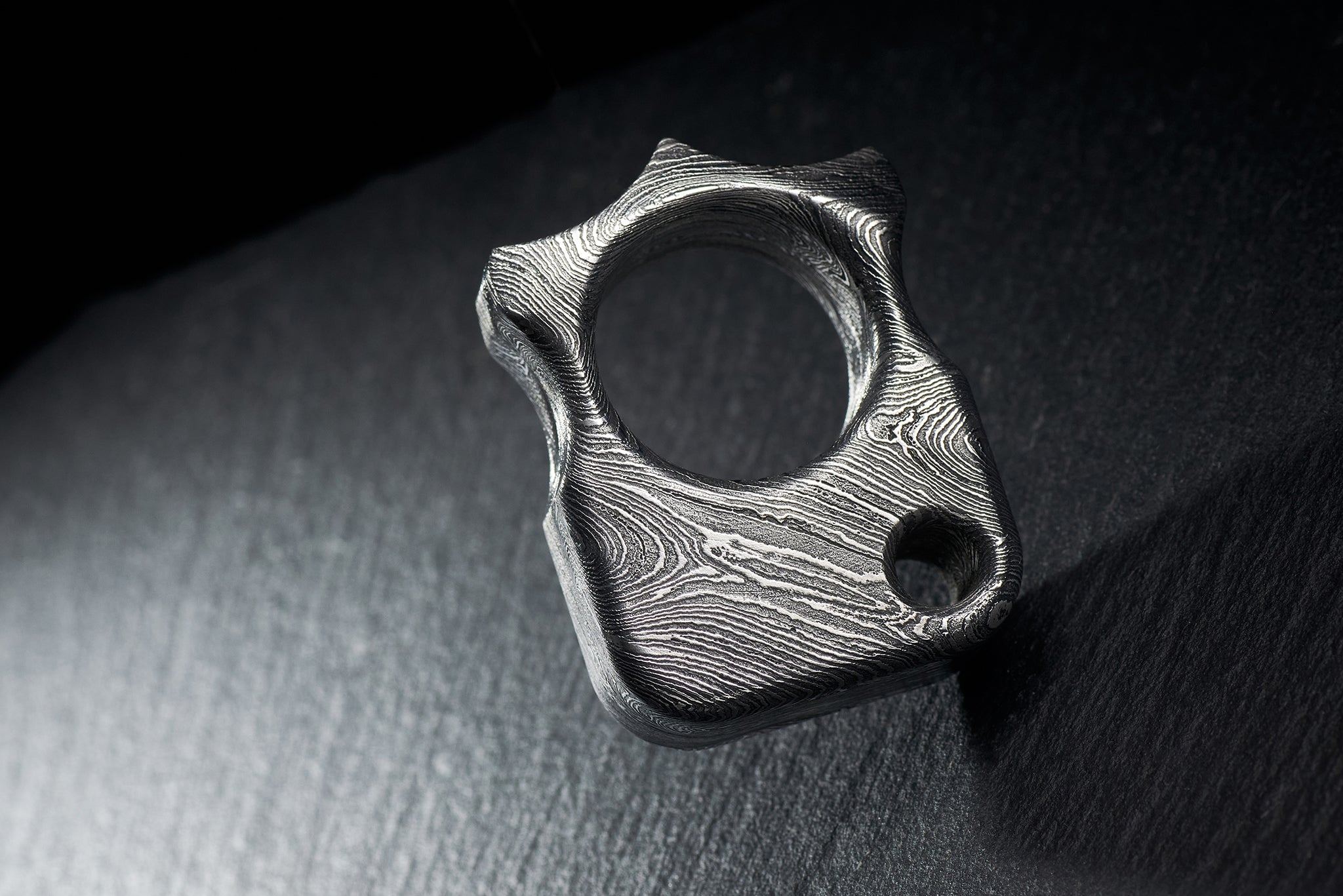 140g heavyweight S03 model forged damascus steel with high-contrast etching-2