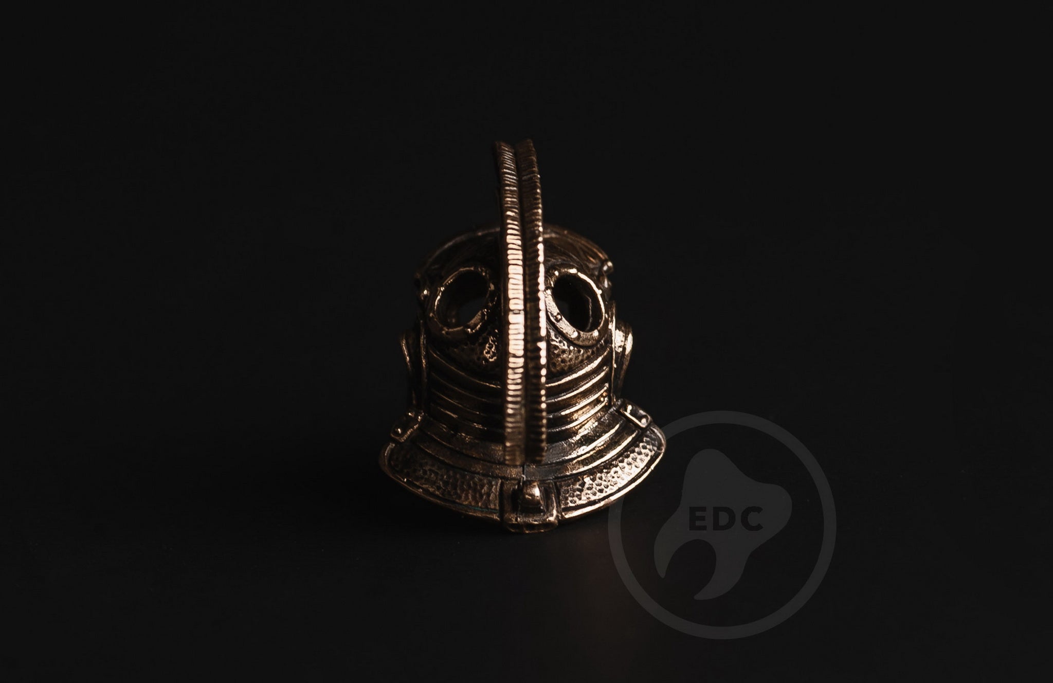 Roman Legionnaire helmet bead woven into a double-strand knife lanyard.-2