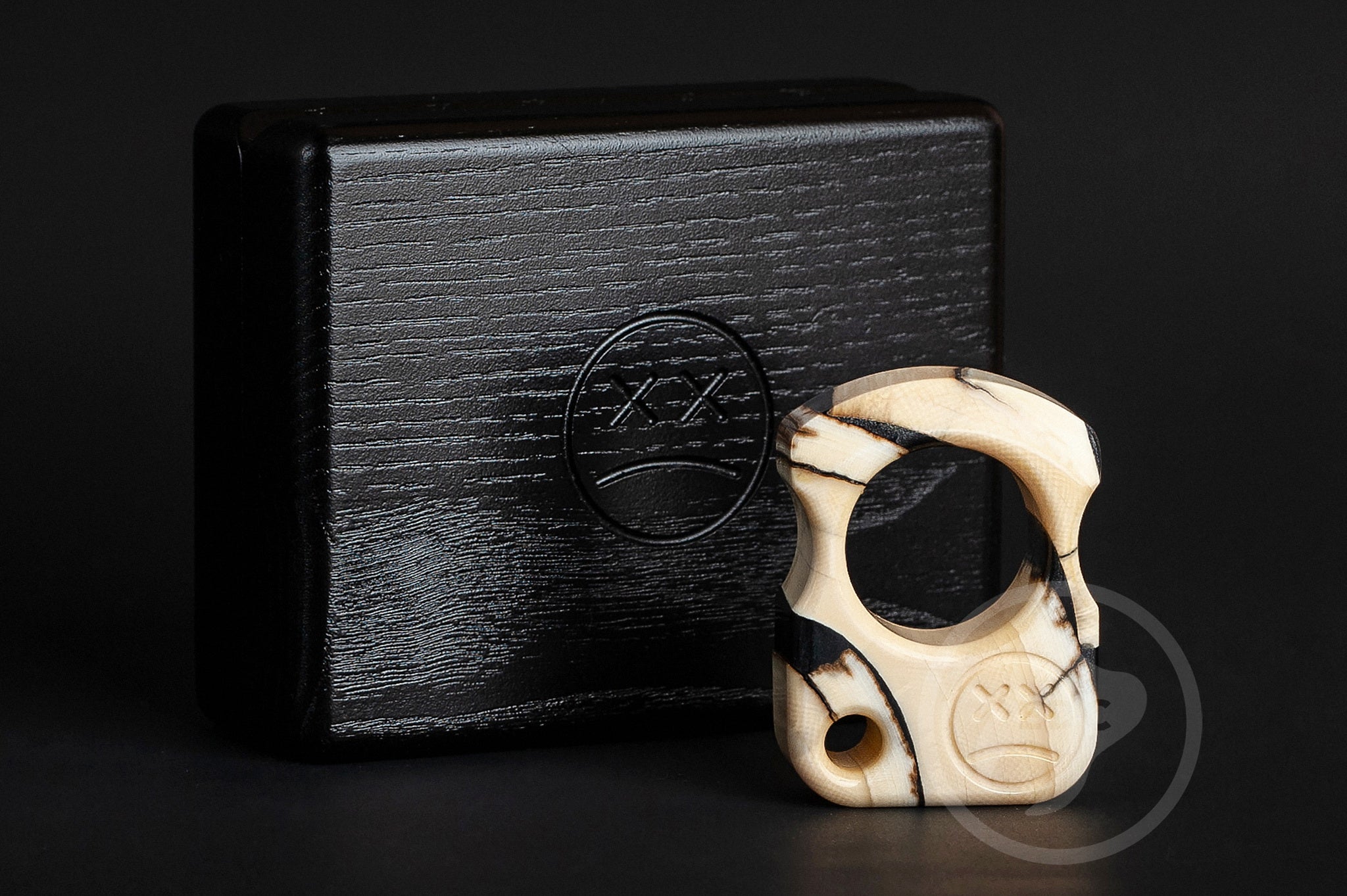 Premium wooden gift box with Alcantara lining for the Mammoth EDC set.