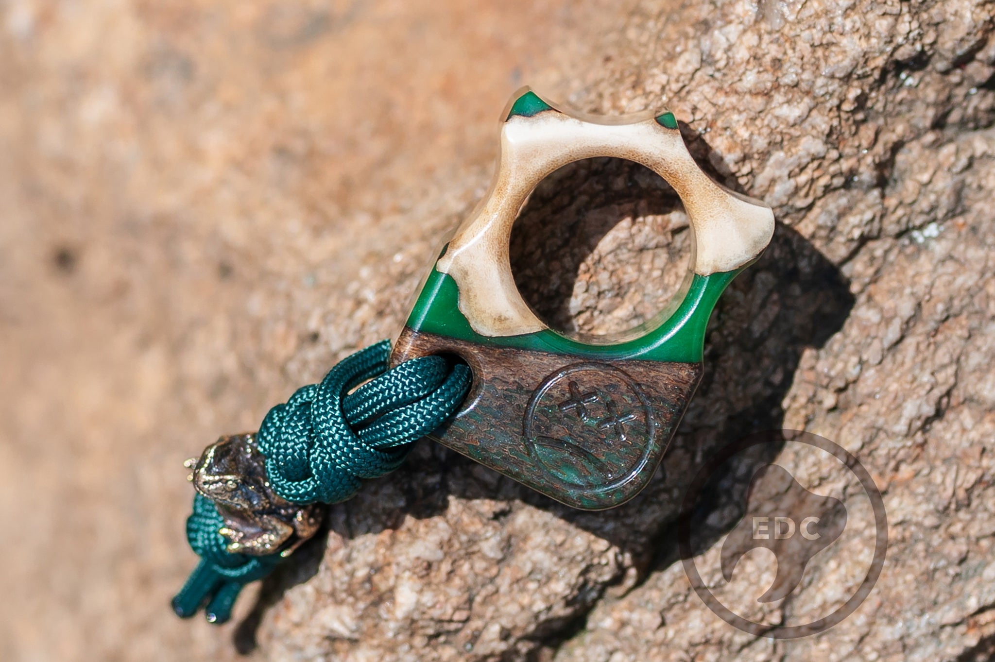 Luxury EDC set with mammoth tusk, moose horn, and brass toad bead.-2