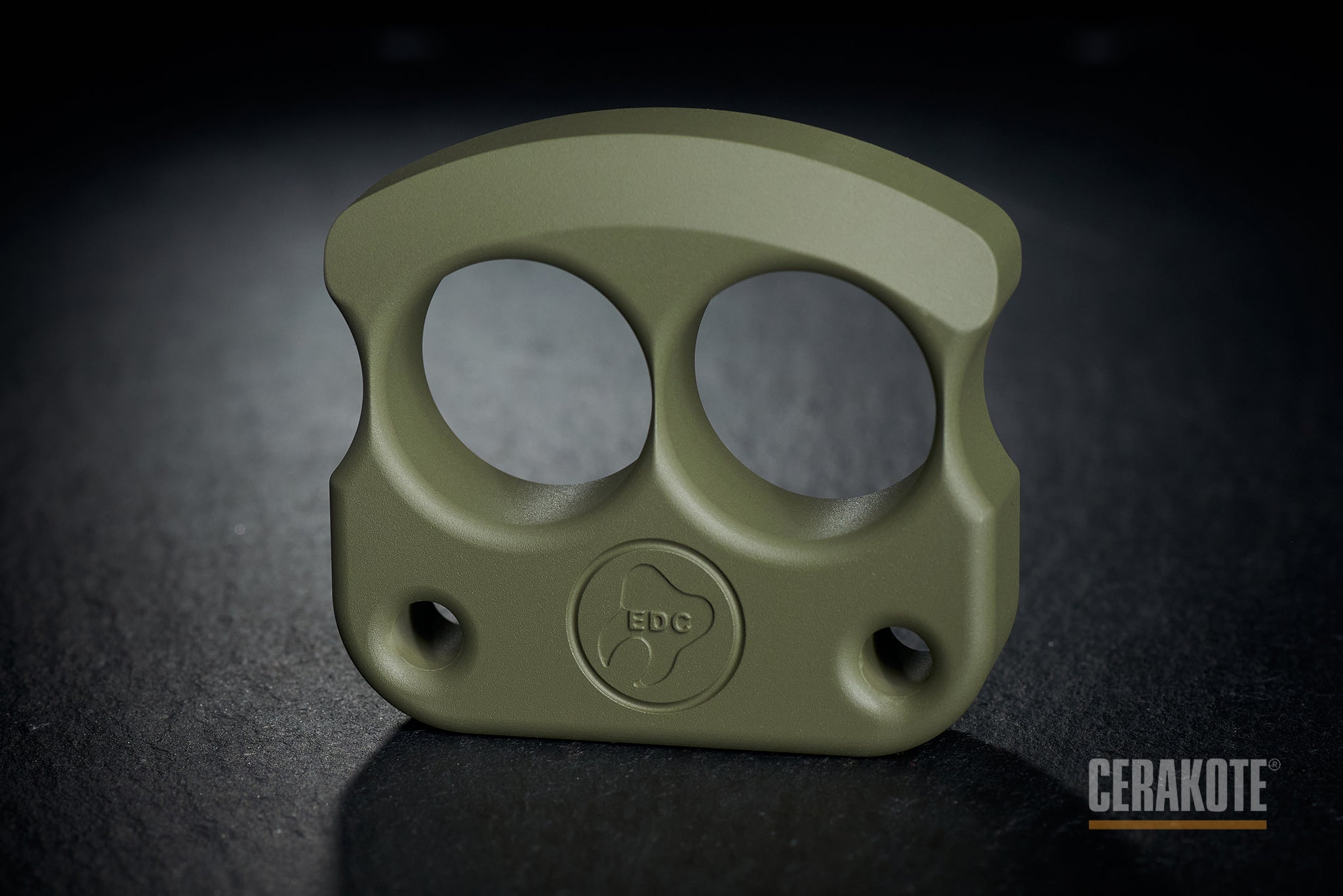 Pocket Art 2 Finger Keychain | D01 Forest Green Cerakote Aluminum