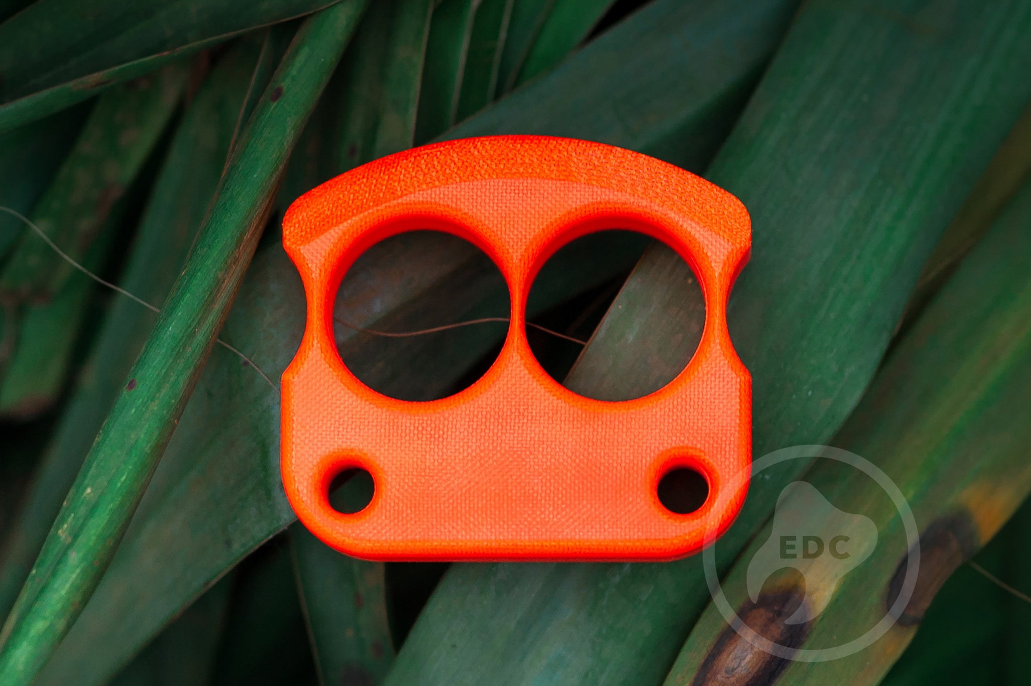 Pocket Art 2 Finger Keychain | D01 Orange Micarta