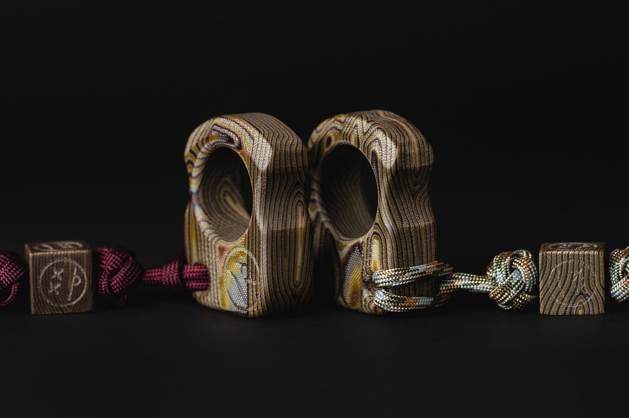 Pocket Art Everyday Carry Set | S01 Eco Wood Micarta & Lanyard Bead