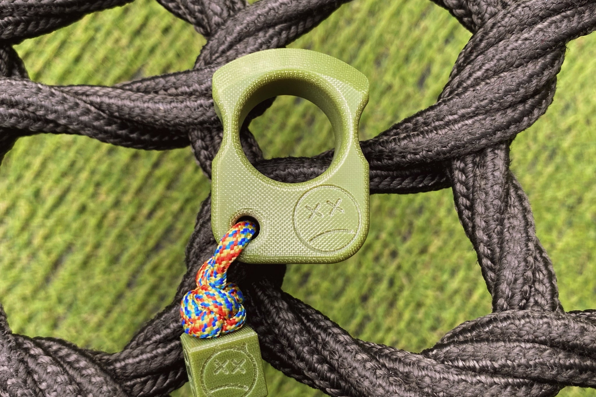 Pocket Art Everyday Carry Set | S01 Olive Green Micarta & Lanyard Bead