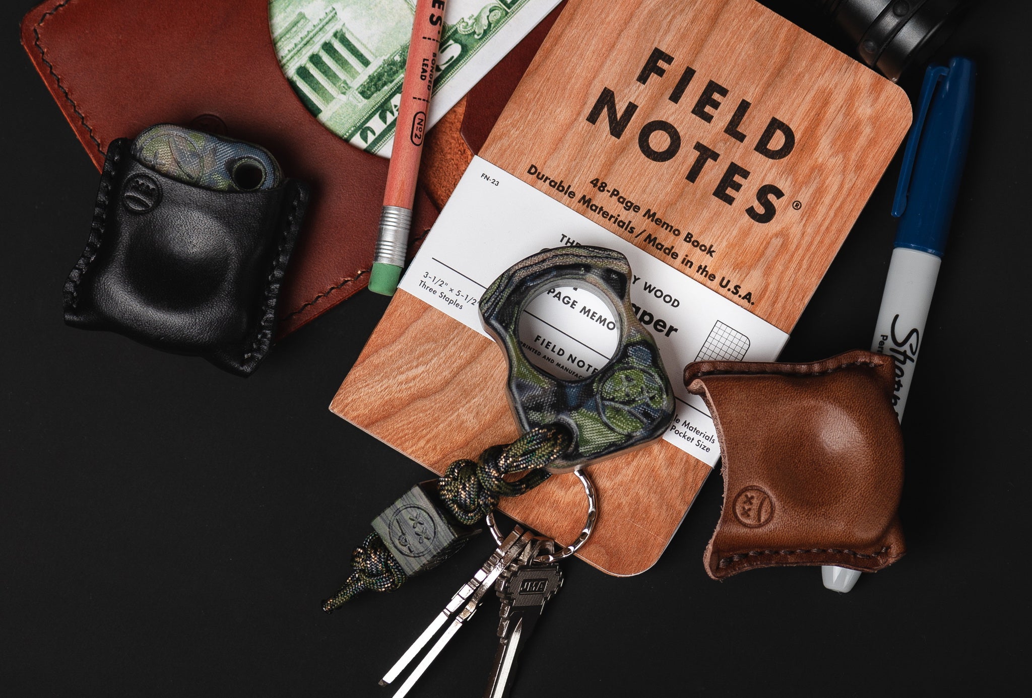Pocket Art Everyday Carry Tool | S01 Camo Rag Micarta