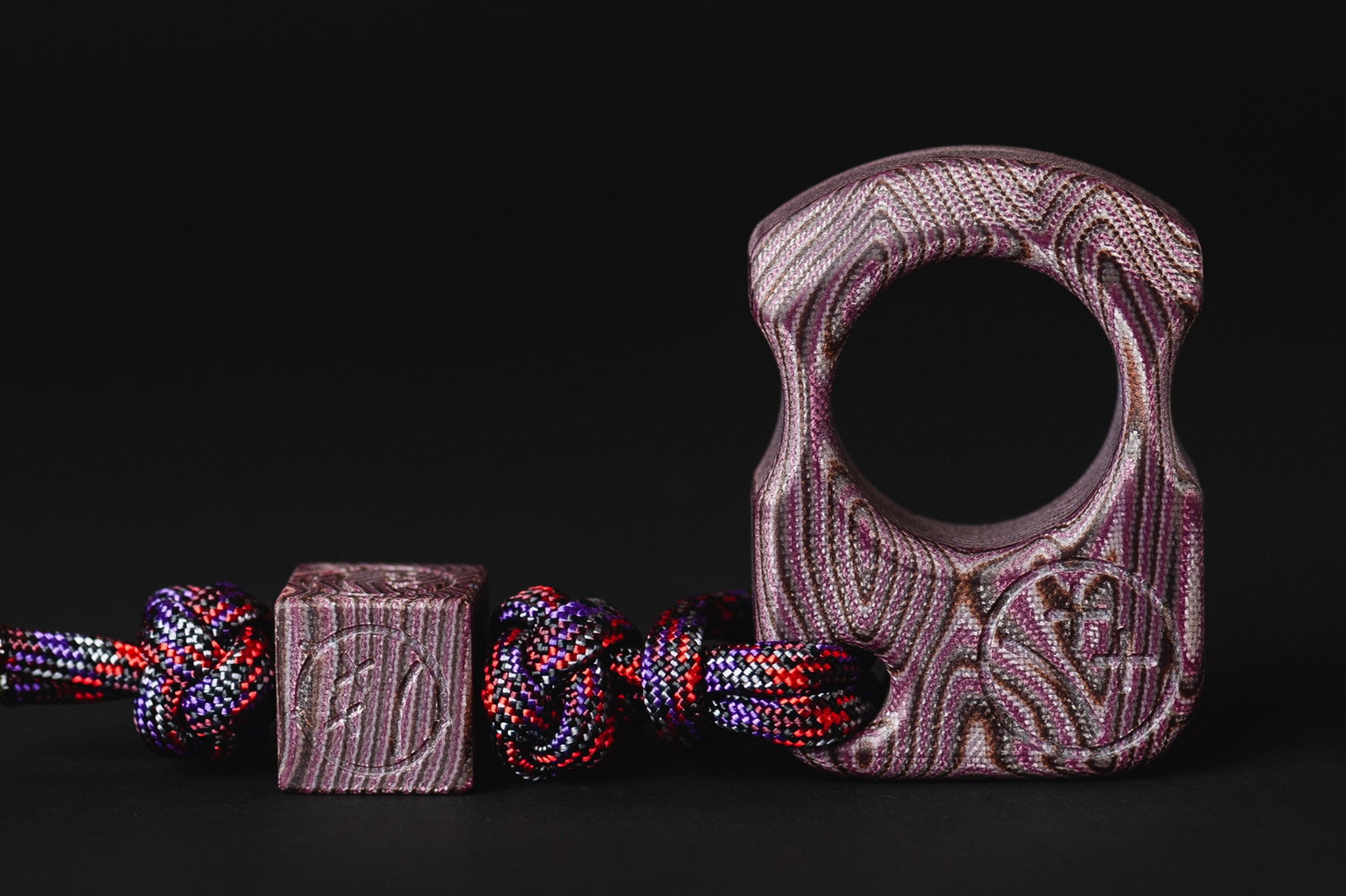 Pocket Art Everyday Carry Tool | S01 Purple Eco Wood Micarta