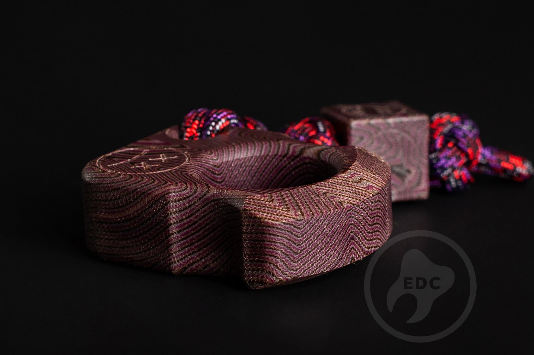 Pocket Art Everyday Carry Tool | S01 Purple Eco Wood Micarta