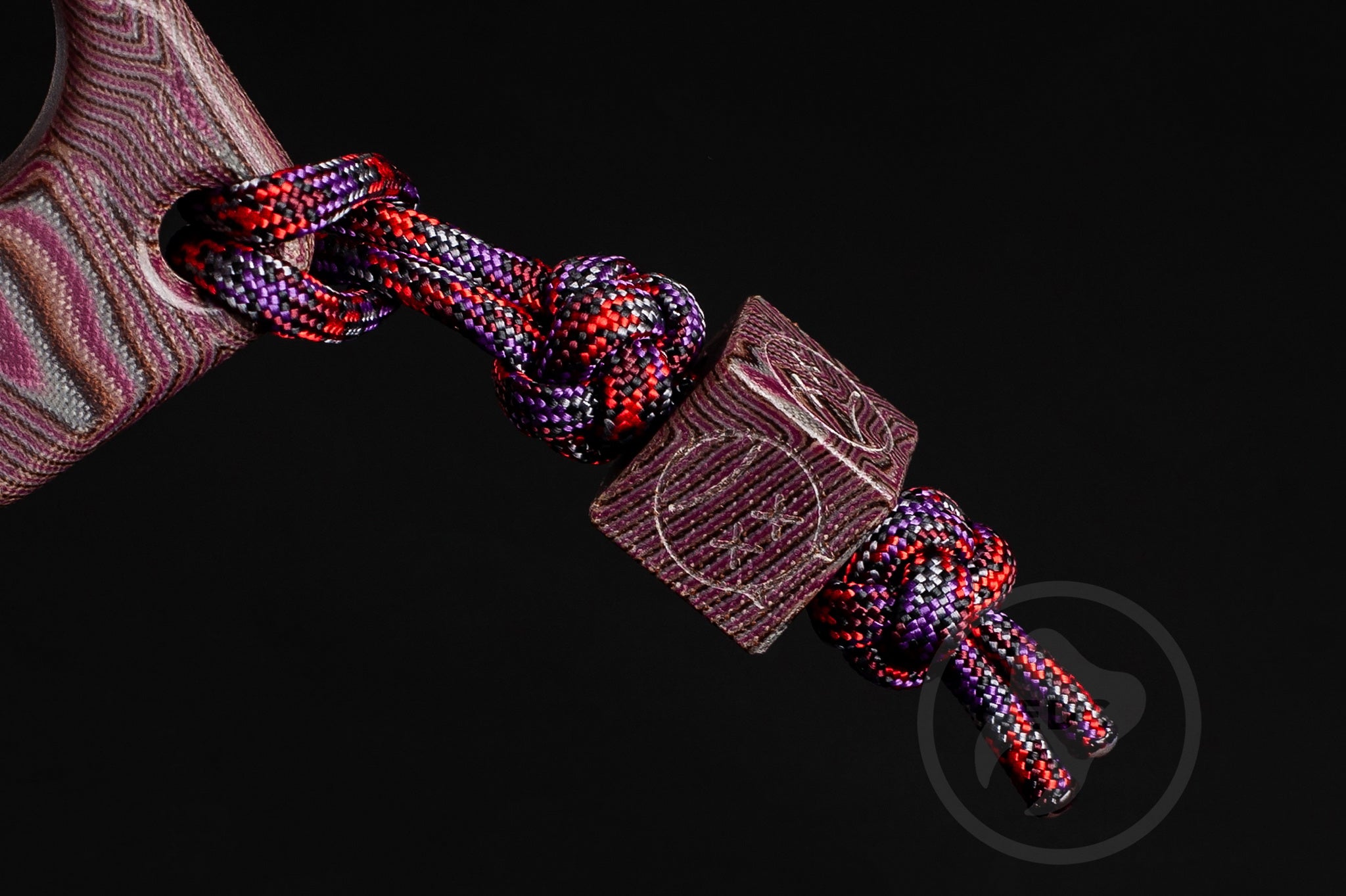 Pocket Art Everyday Carry Tool | S01 Purple Eco Wood Micarta
