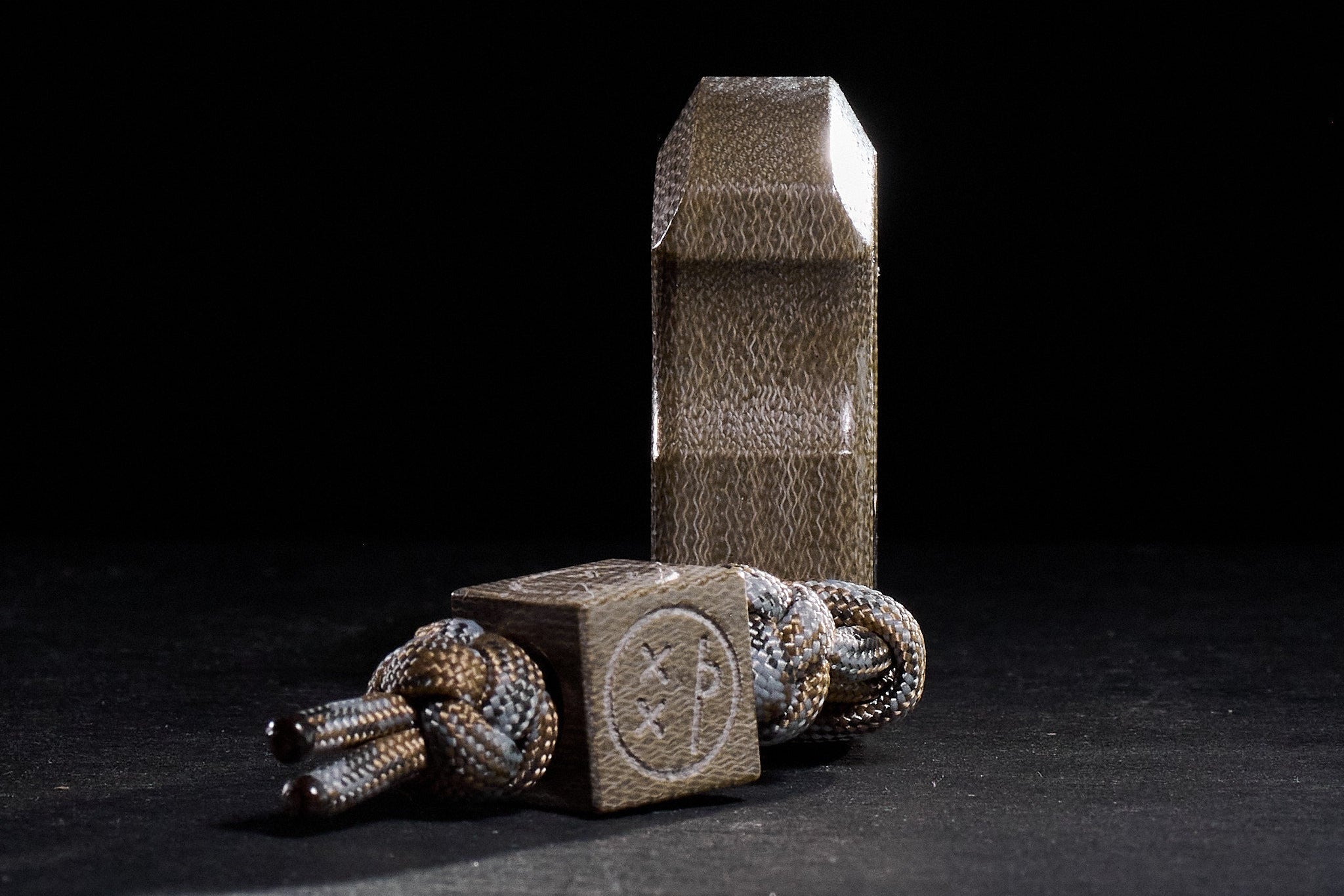 Pocket Art Tactical EDC Gear | S01 Green Canvas Micarta Artifact