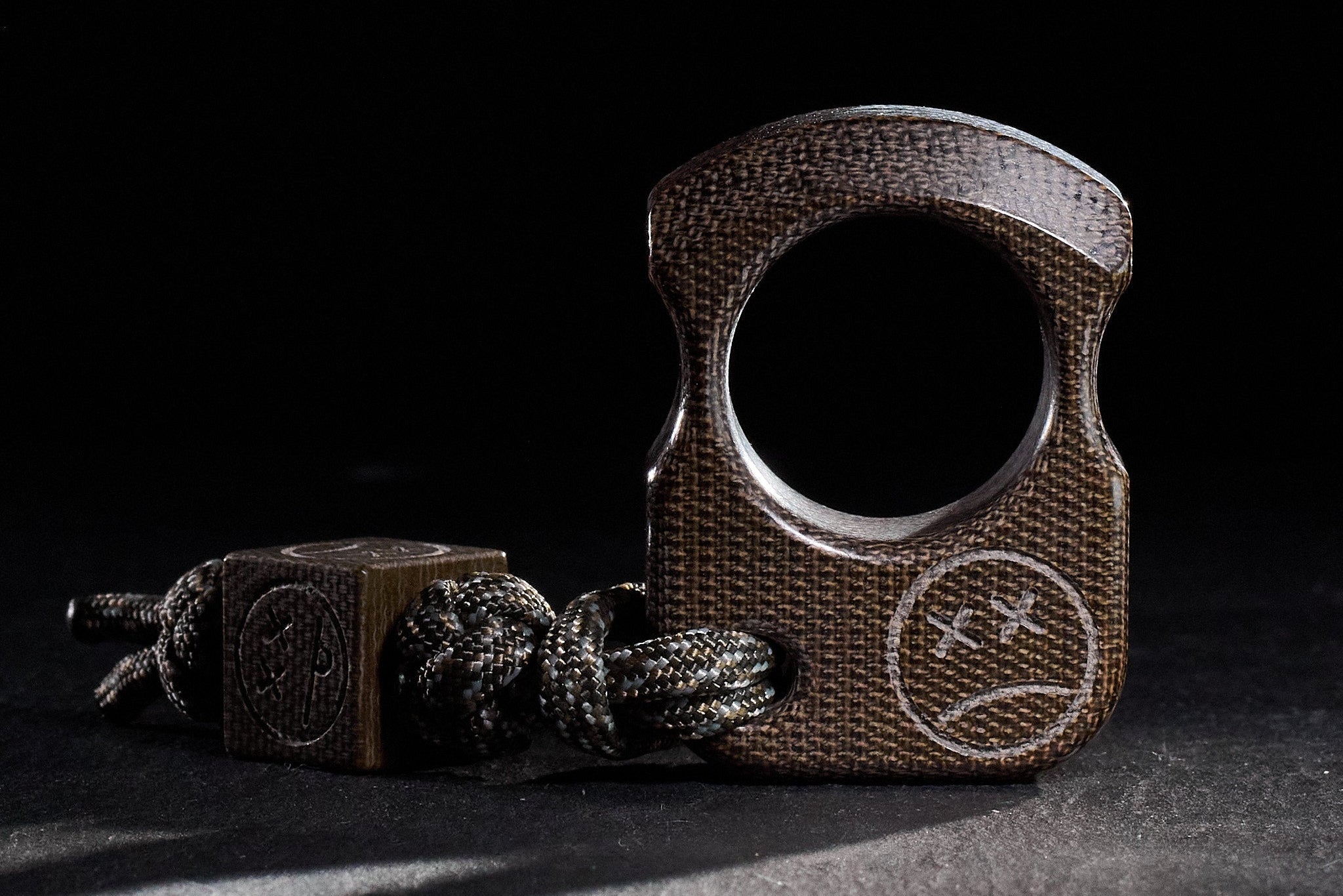 Pocket Art Everyday Carry Gear | S01 OD Green Canvas Micarta