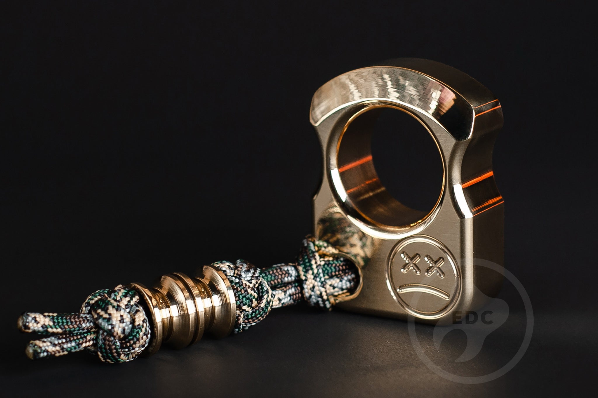 Pocket Art Everyday Carry Set | S01 Solid Brass Polished & Lanyard Bead