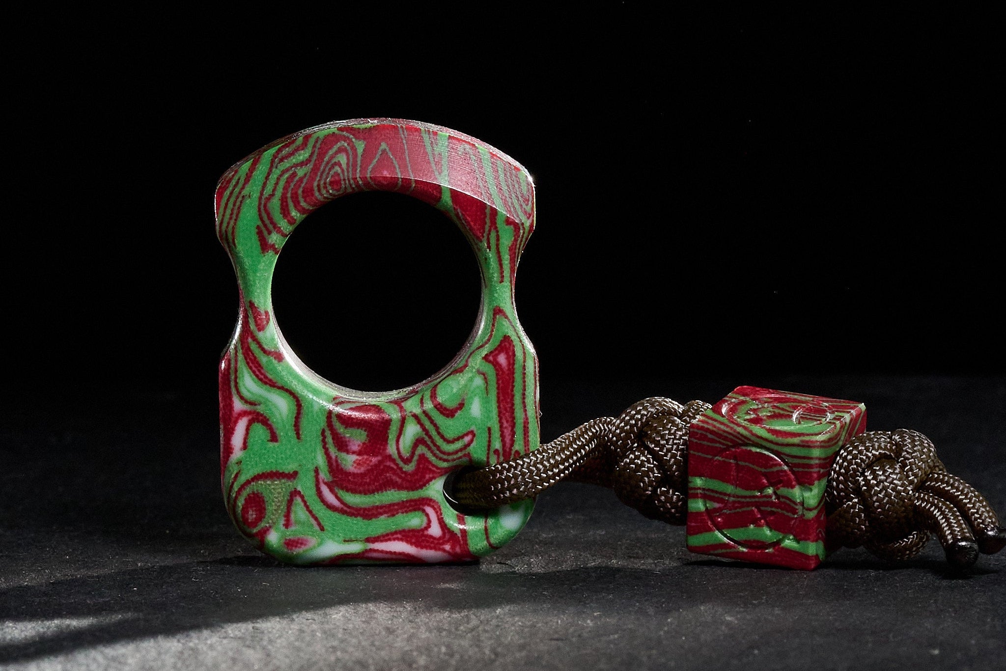 Pocket Art Custom Edition Artifact | S01 Red & Green Micarta & Bead