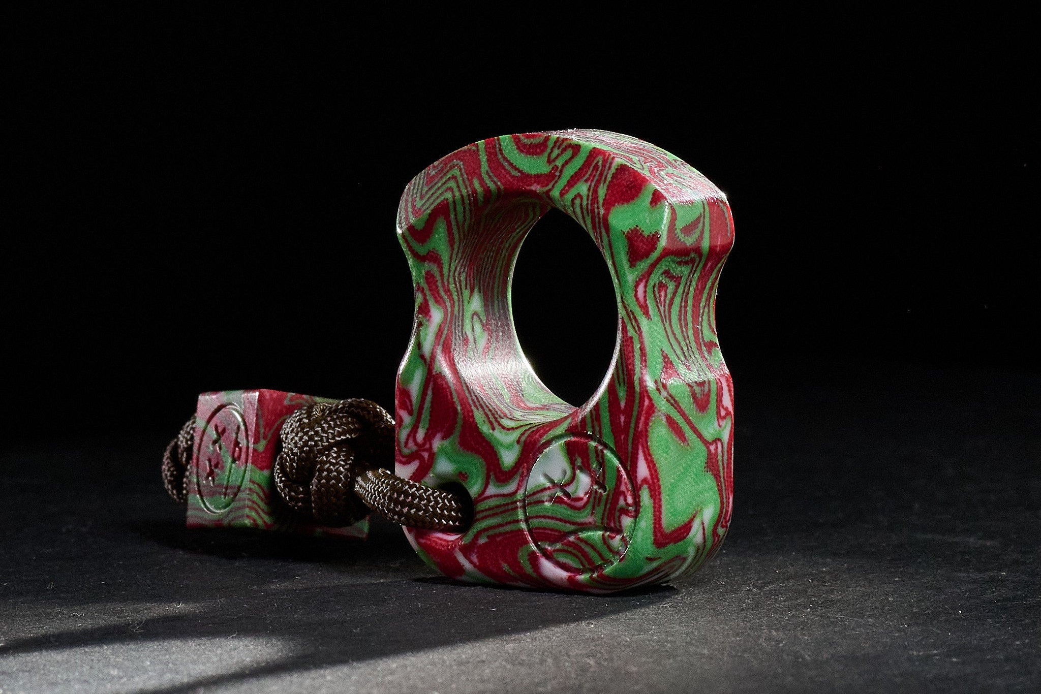 Pocket Art Custom Edition Artifact | S01 Red & Green Micarta & Bead