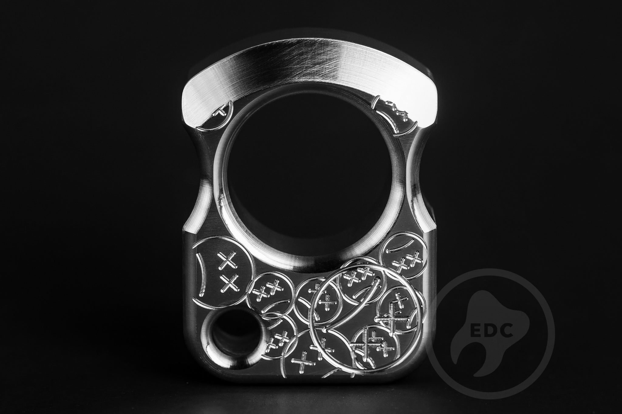 Pocket Art Modern Artifact S01 Sad Face Stamp | Polished Aluminum