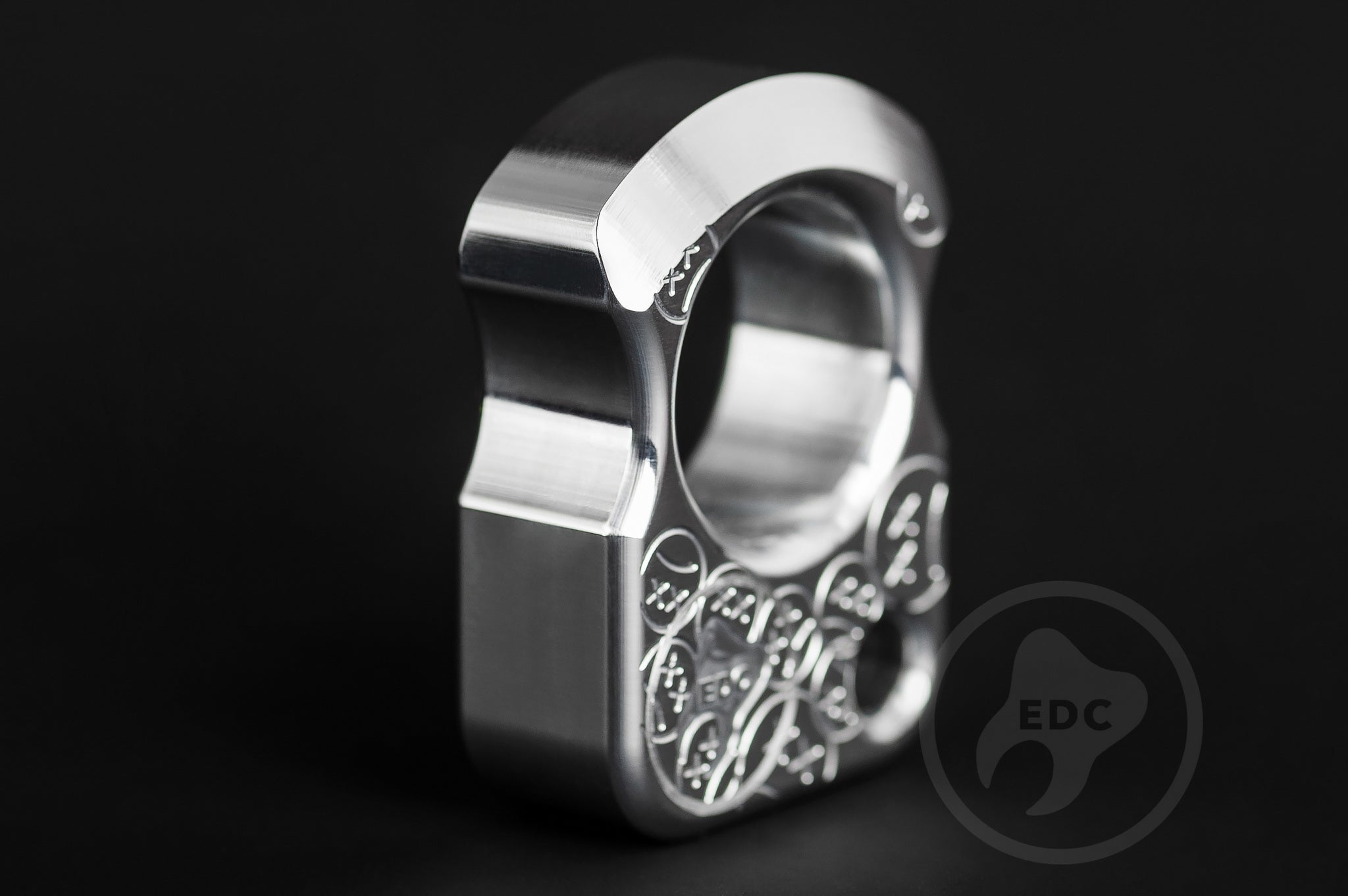 Pocket Art Modern Artifact S01 Sad Face Stamp | Polished Aluminum