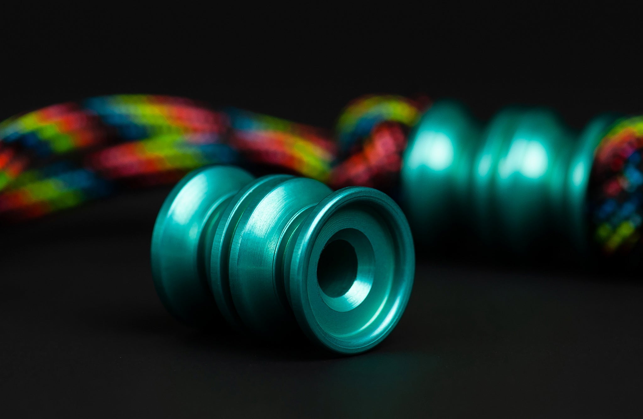 Pocket Art Everyday Utility Tool S01 Sad Face Stamp | Teal Anodized