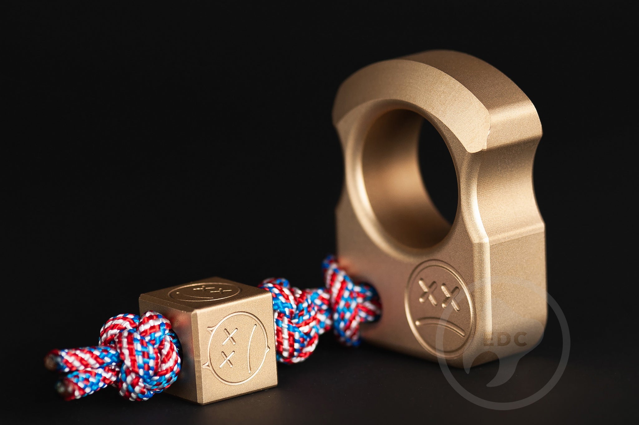 Pocket Art Pocket Artifact | S01 Sandblasted Brass & Lanyard Bead
