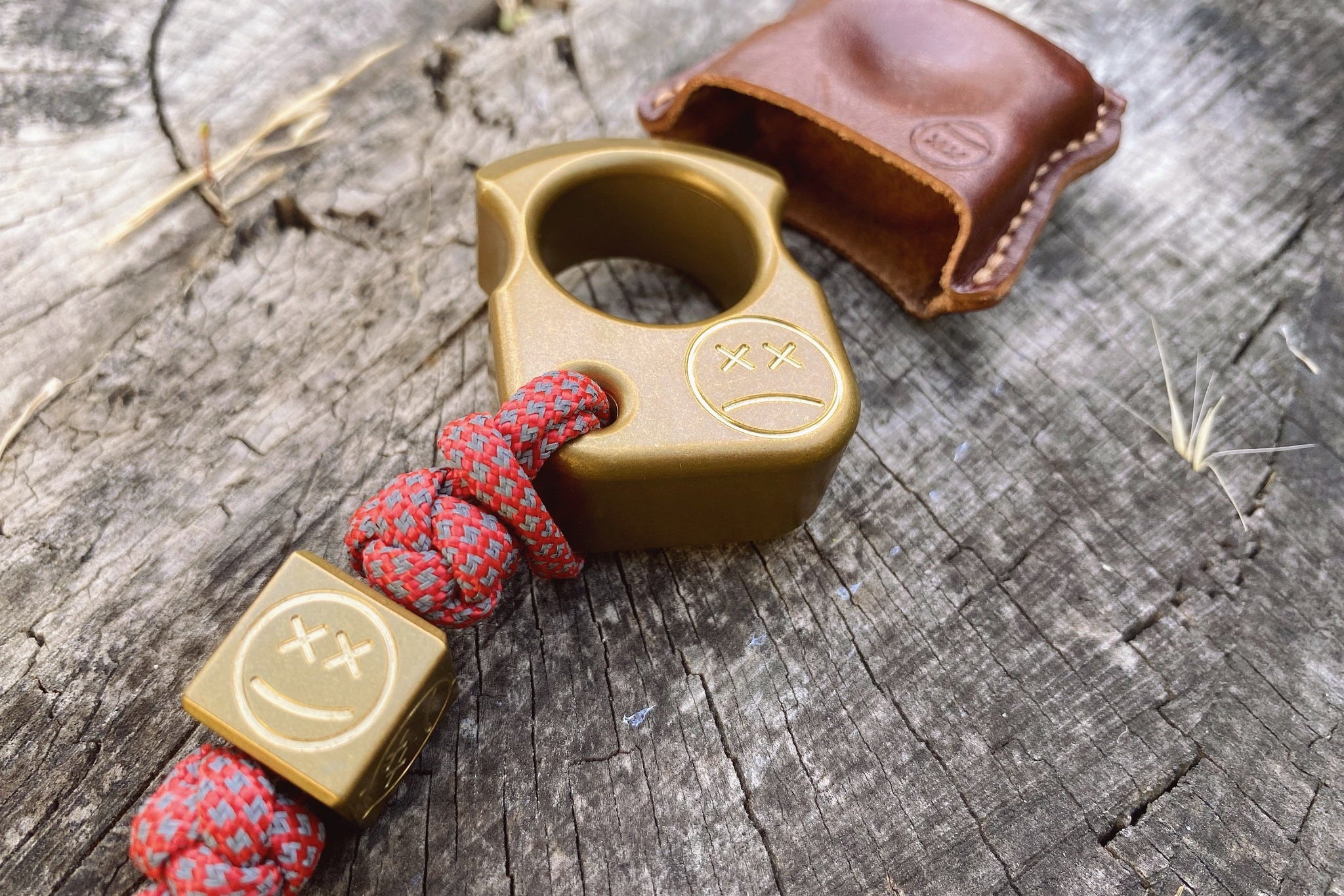 Pocket Art Professional EDC | S01 Stonewashed Brass & Lanyard Bead