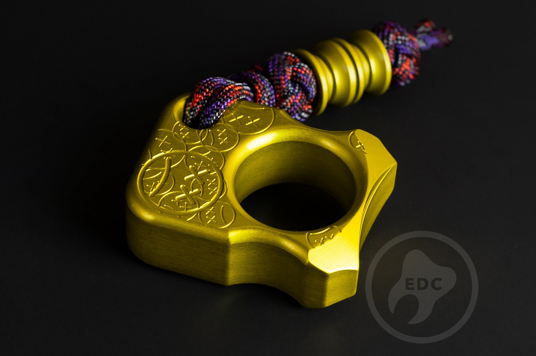 Pocket Art Minimalist EDC S02 Sad Face Stamp | Yellow Anodized