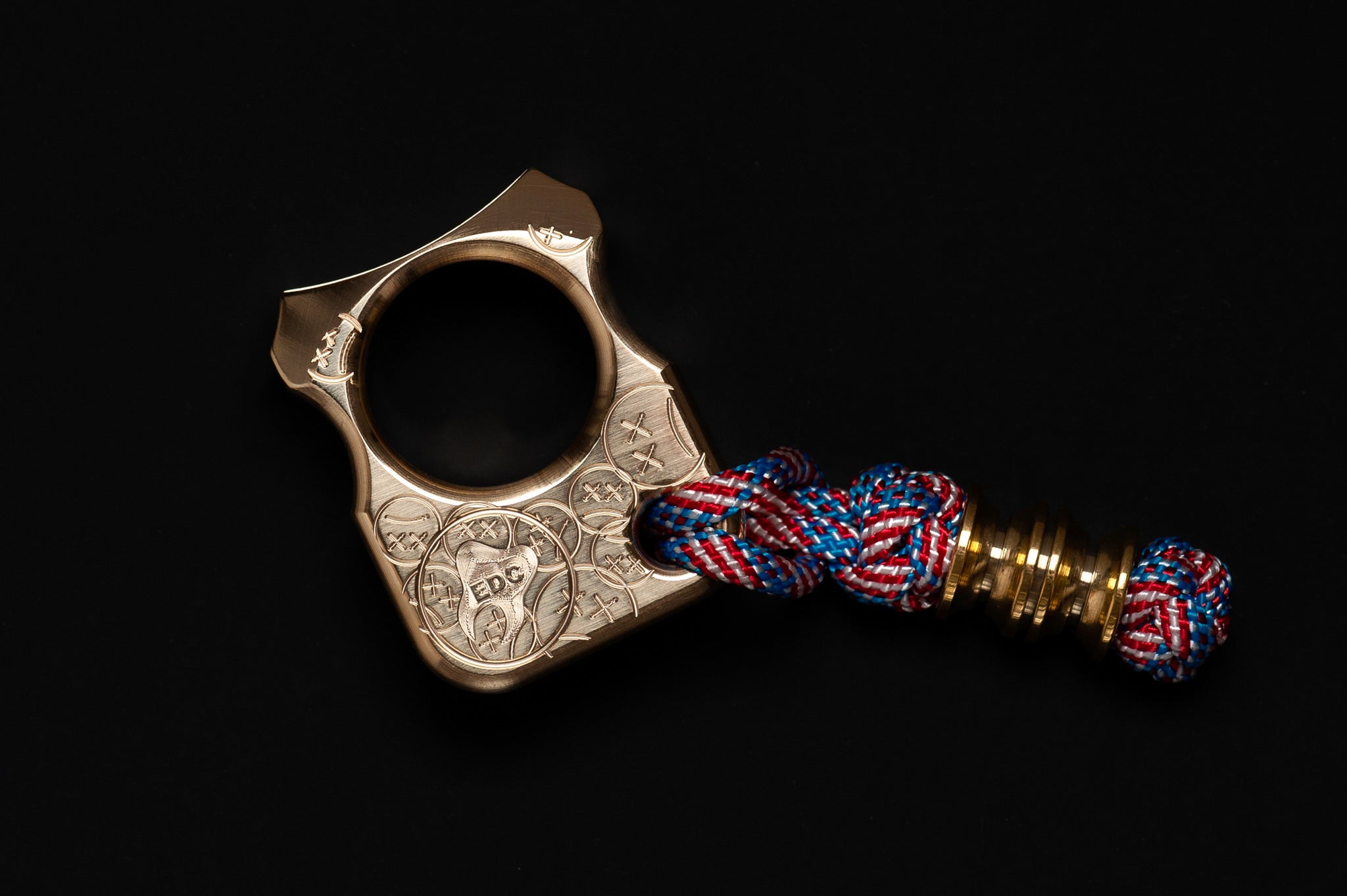 Pocket Art Executive EDC Artifact | S02 Stamp Polished Brass & Bead