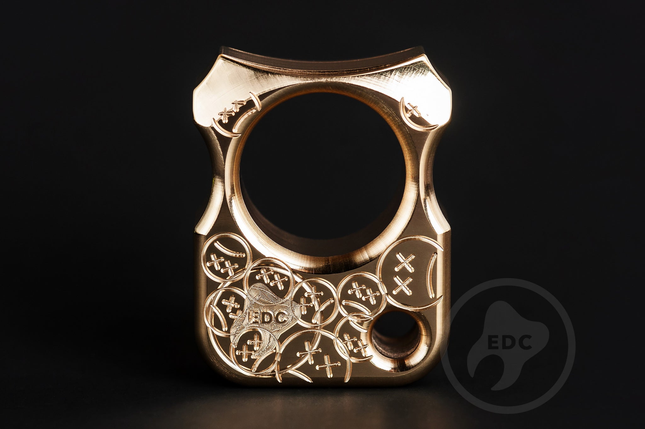 Pocket Art Executive EDC Artifact | S02 Stamp Polished Brass & Bead