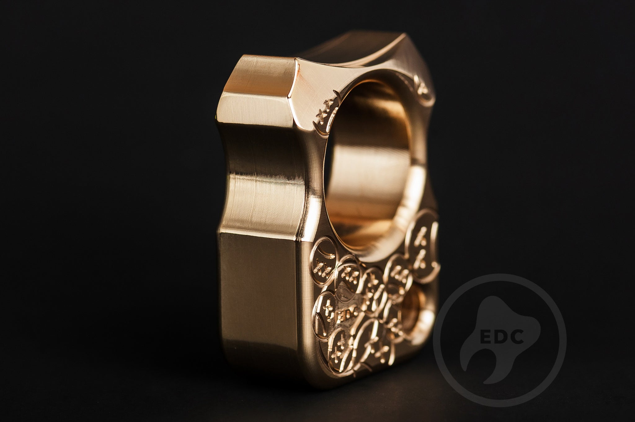 Pocket Art Executive EDC Artifact | S02 Stamp Polished Brass & Bead