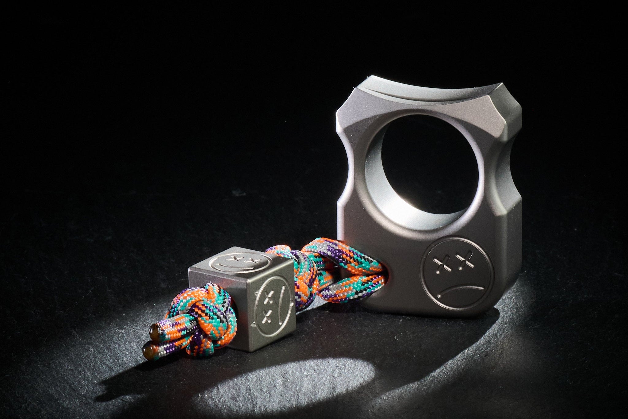 Pocket Art Everyday Carry Set | S02 Titanium Glass Blasting & Lanyard Bead